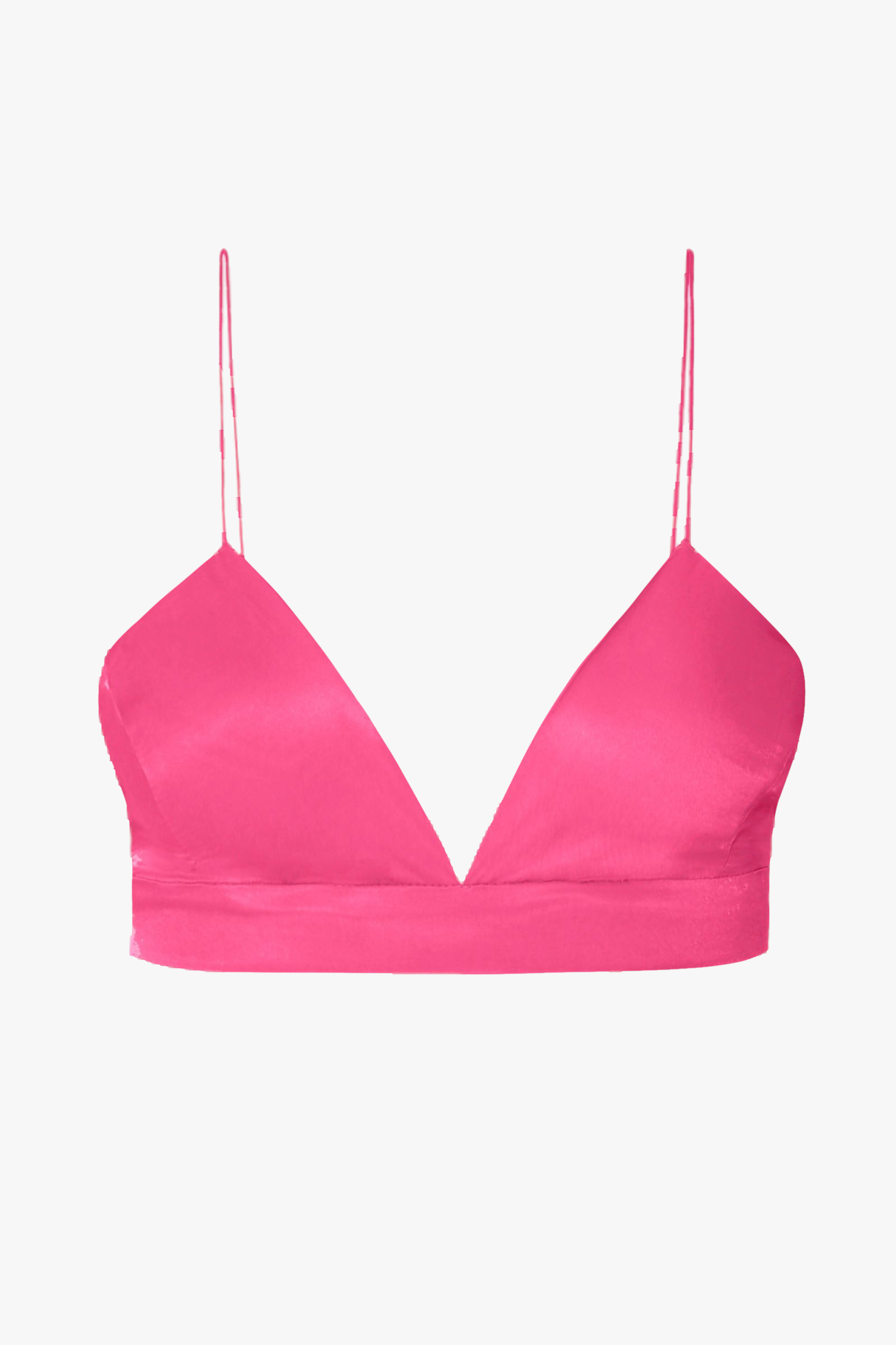 Shop Bralette Top Asha Satin Barbie Pink from AGGI at Seezona