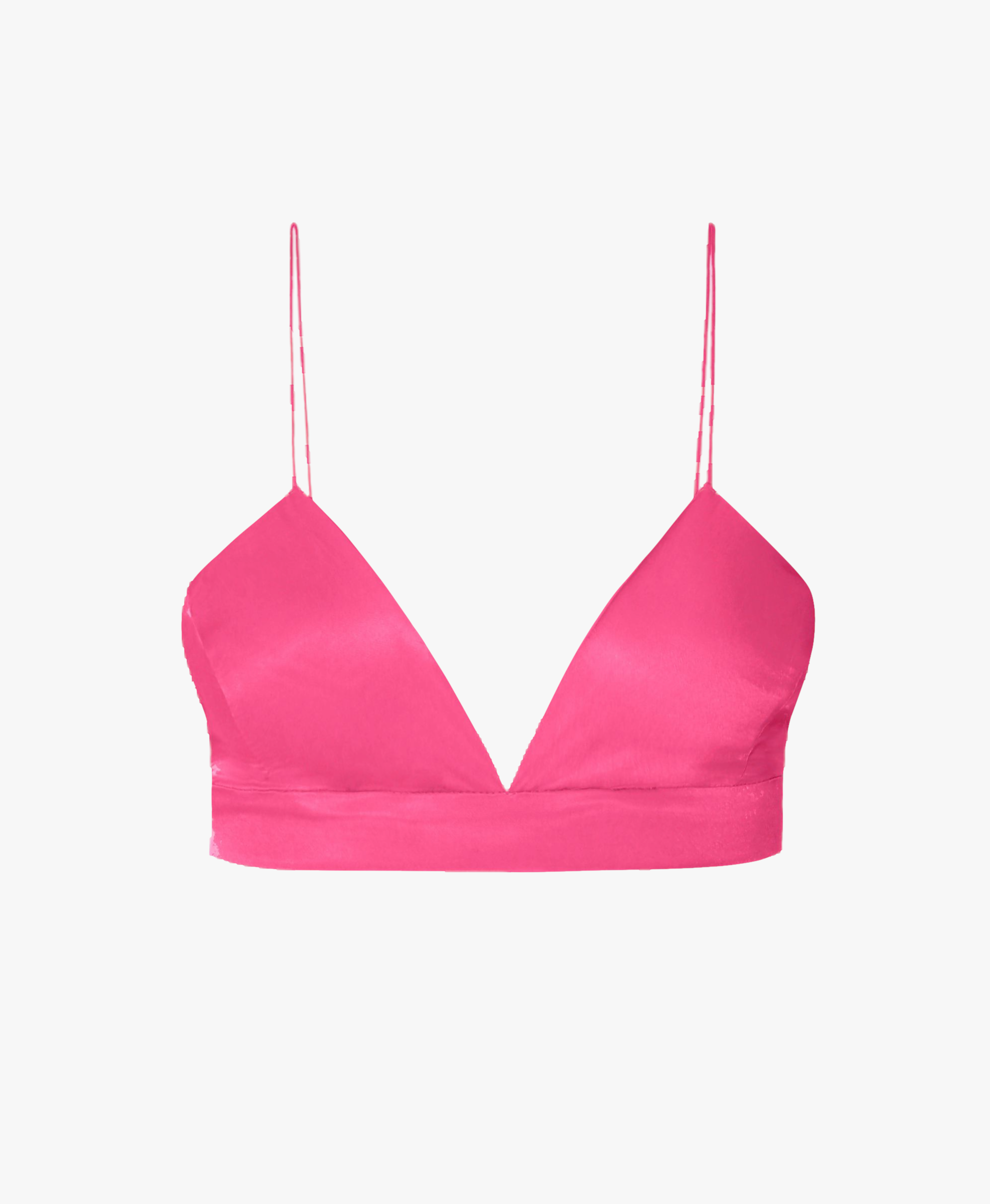Pink 2024 satin bralette
