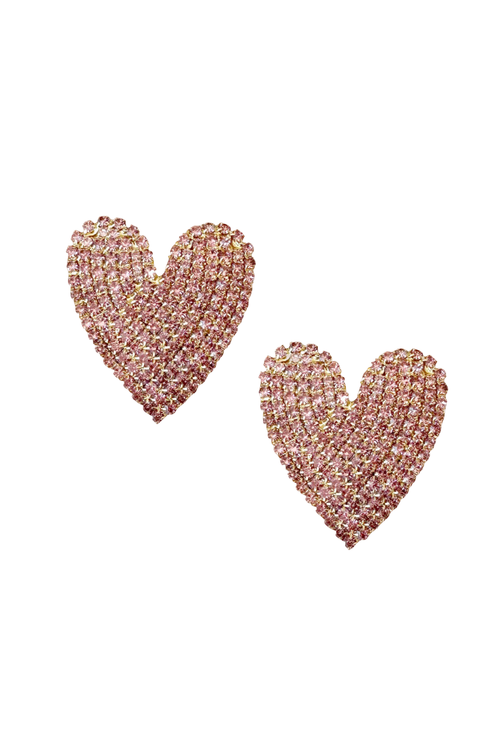 The Gala Love Pink Crystal Heart Earring