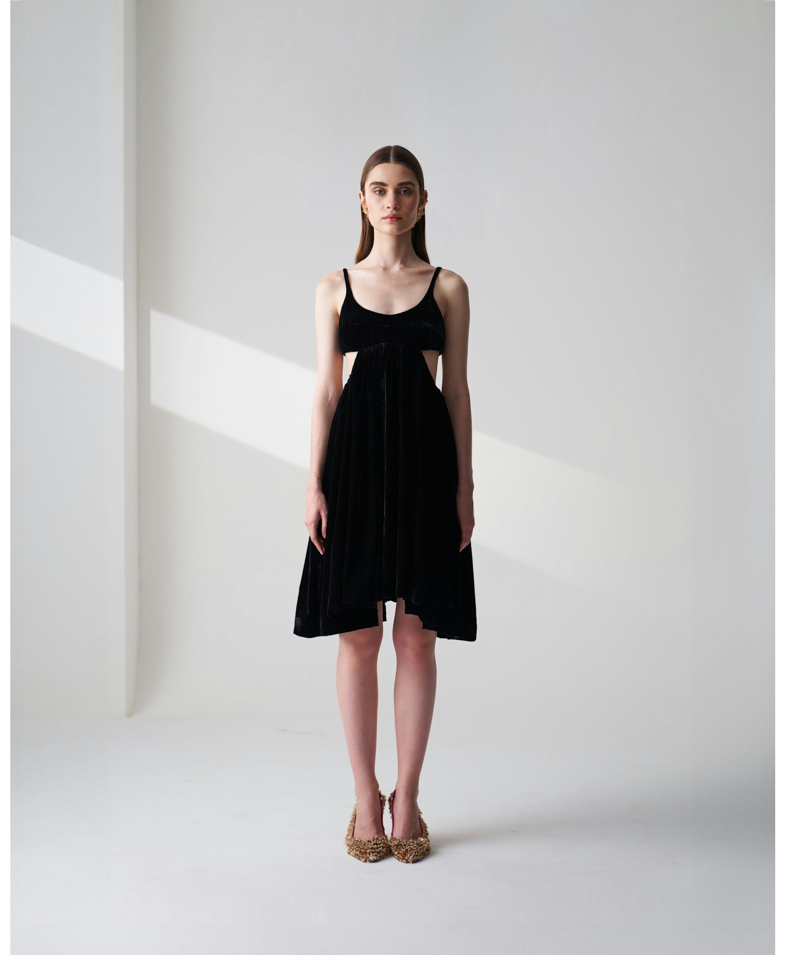 Black Velvet Dress made by Szabo Sihag