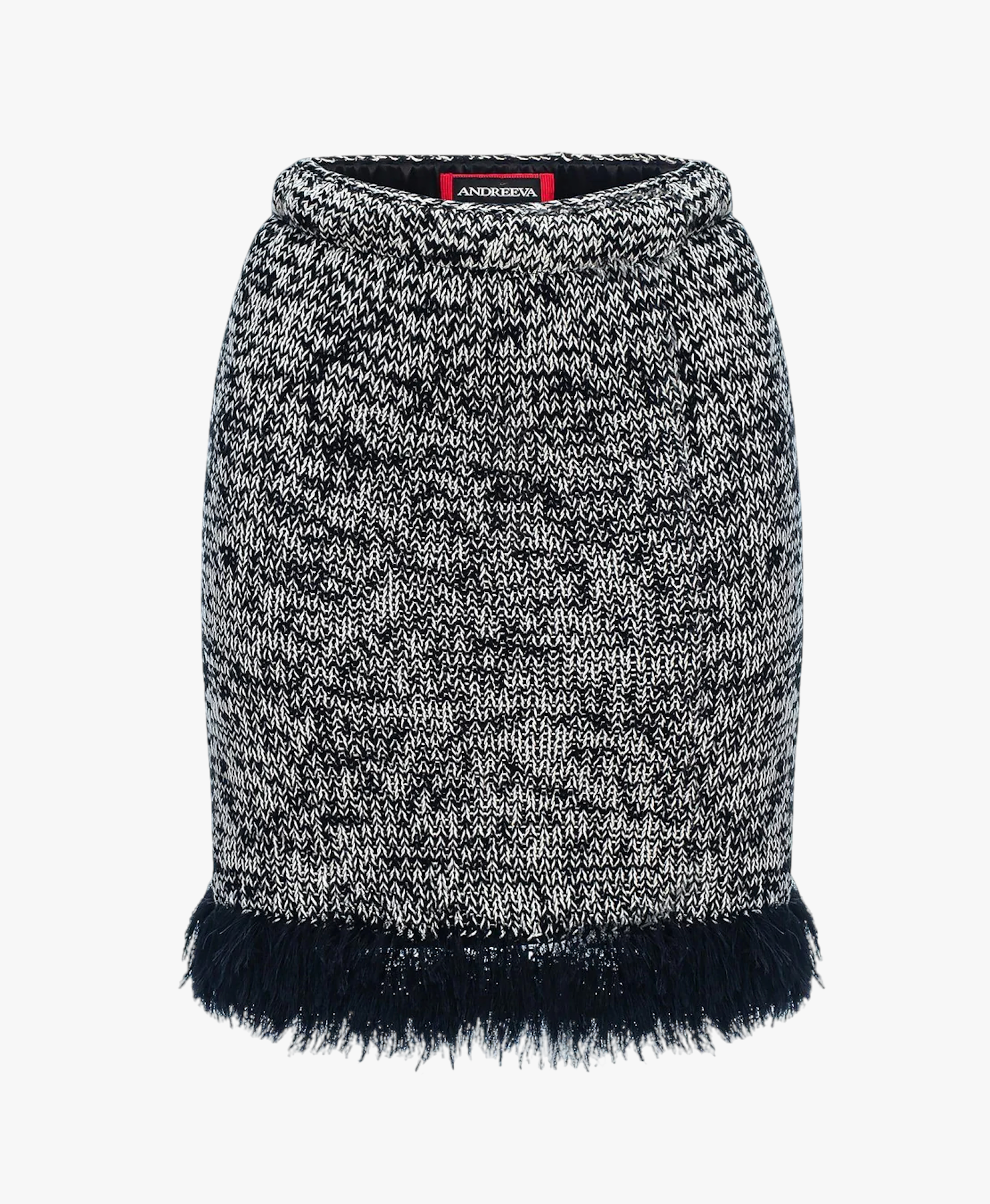 Grey Mini Handmade Knit Skirt in Grey made by ANDREEVA