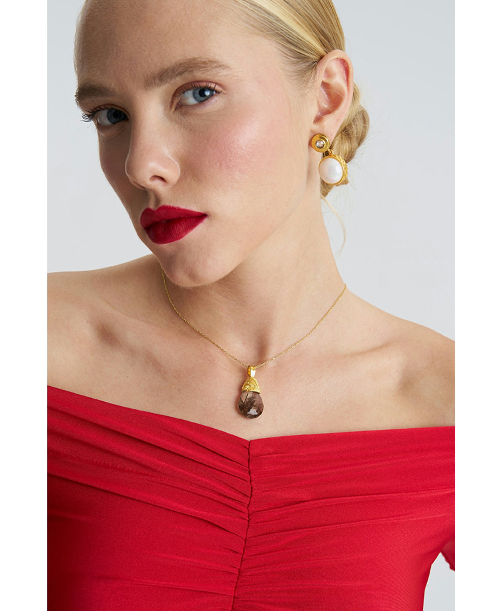 Rutile Gold Necklace made by Lora Istanbul