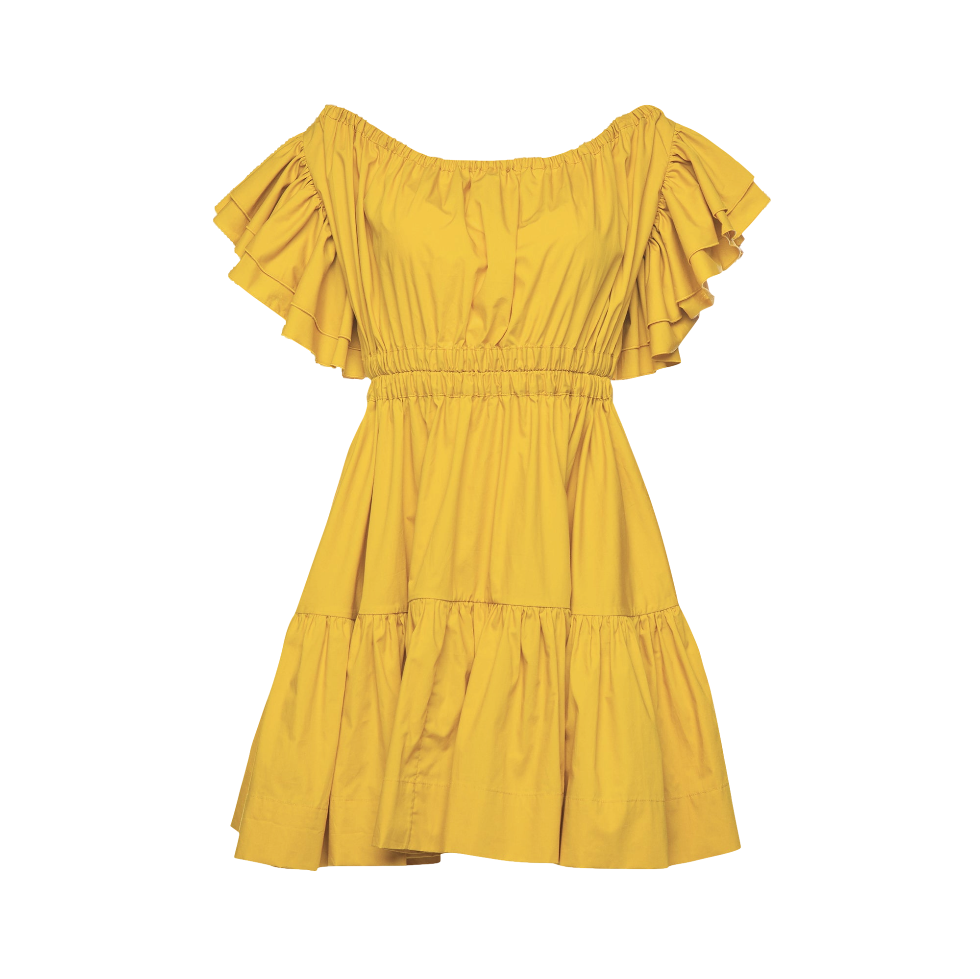 Shop Vasiliki Ava Ruched Mini Dress In Mimosa