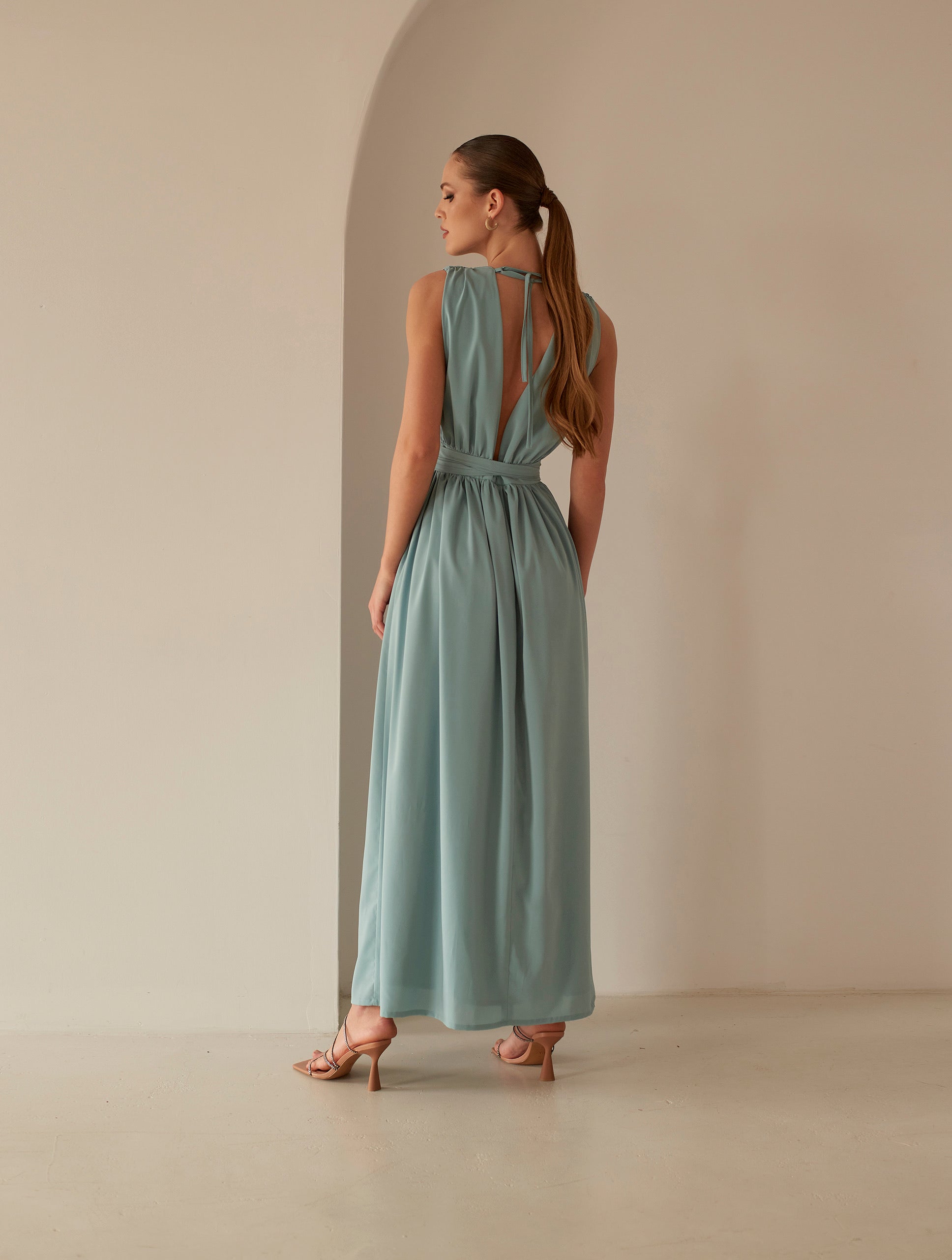 YVON - Iris Swarovski Silk Gown – MADAMVOYAGE