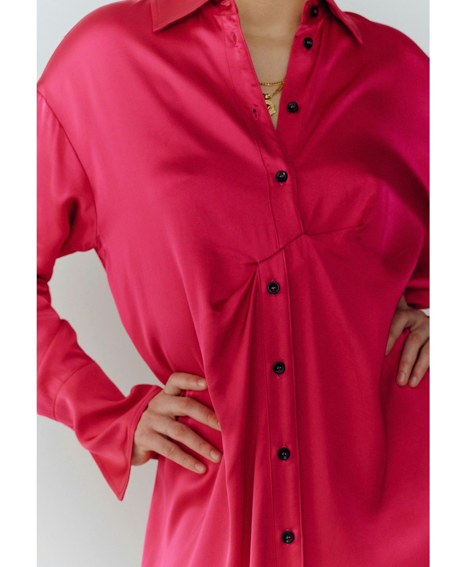 Barba Shirt Dress - Fusia made by HERSKIND