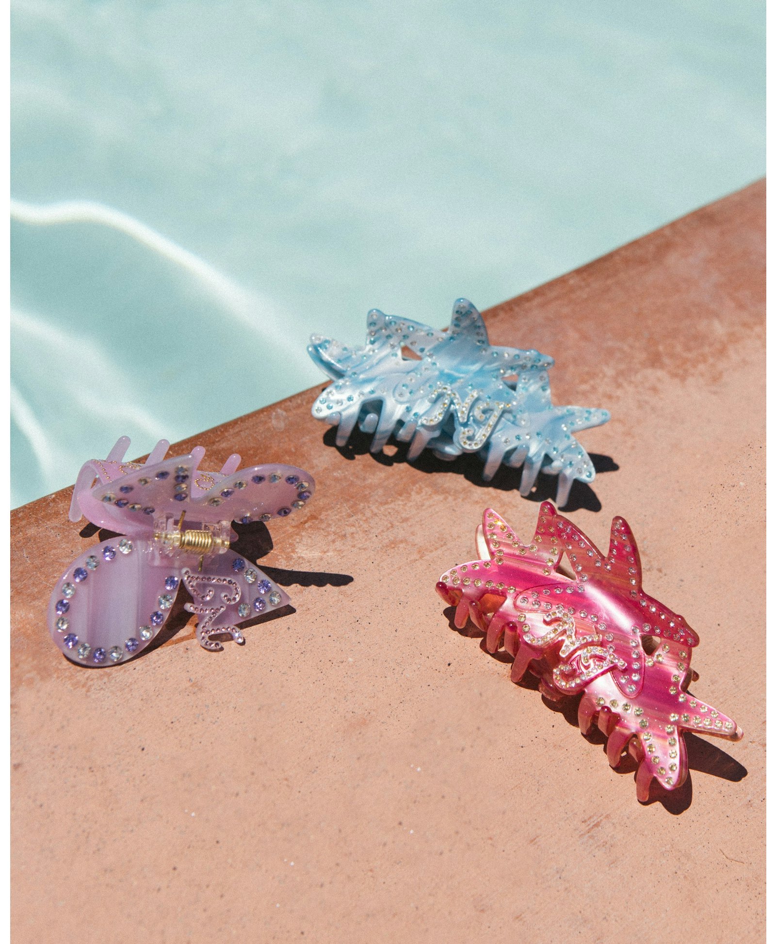 Chloe Crystal Butterfly Claw Clip (Purple) in Purple made by Nana Jacqueline