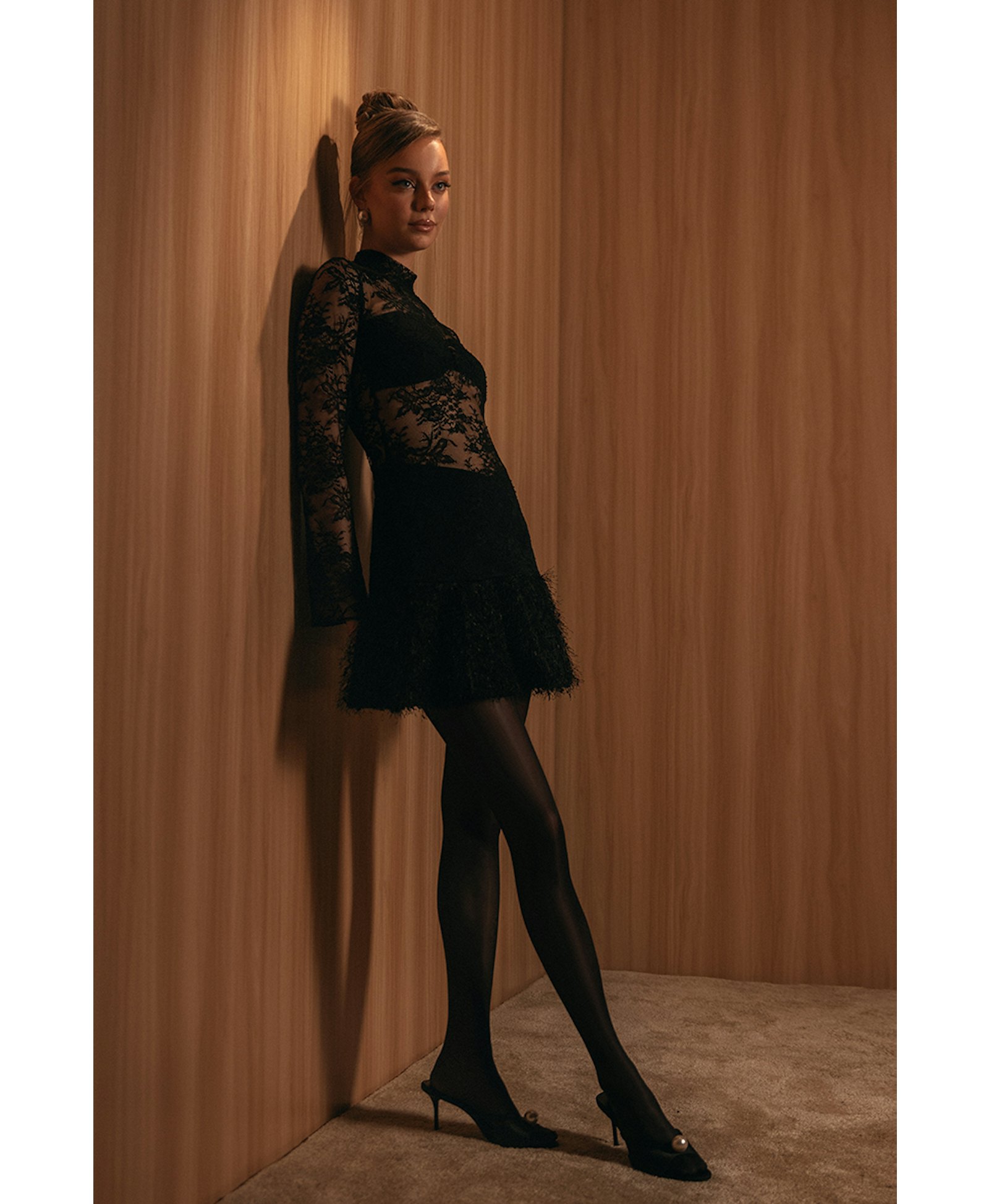 Lace Embellished Cocktail Dress made by Monika Dimova