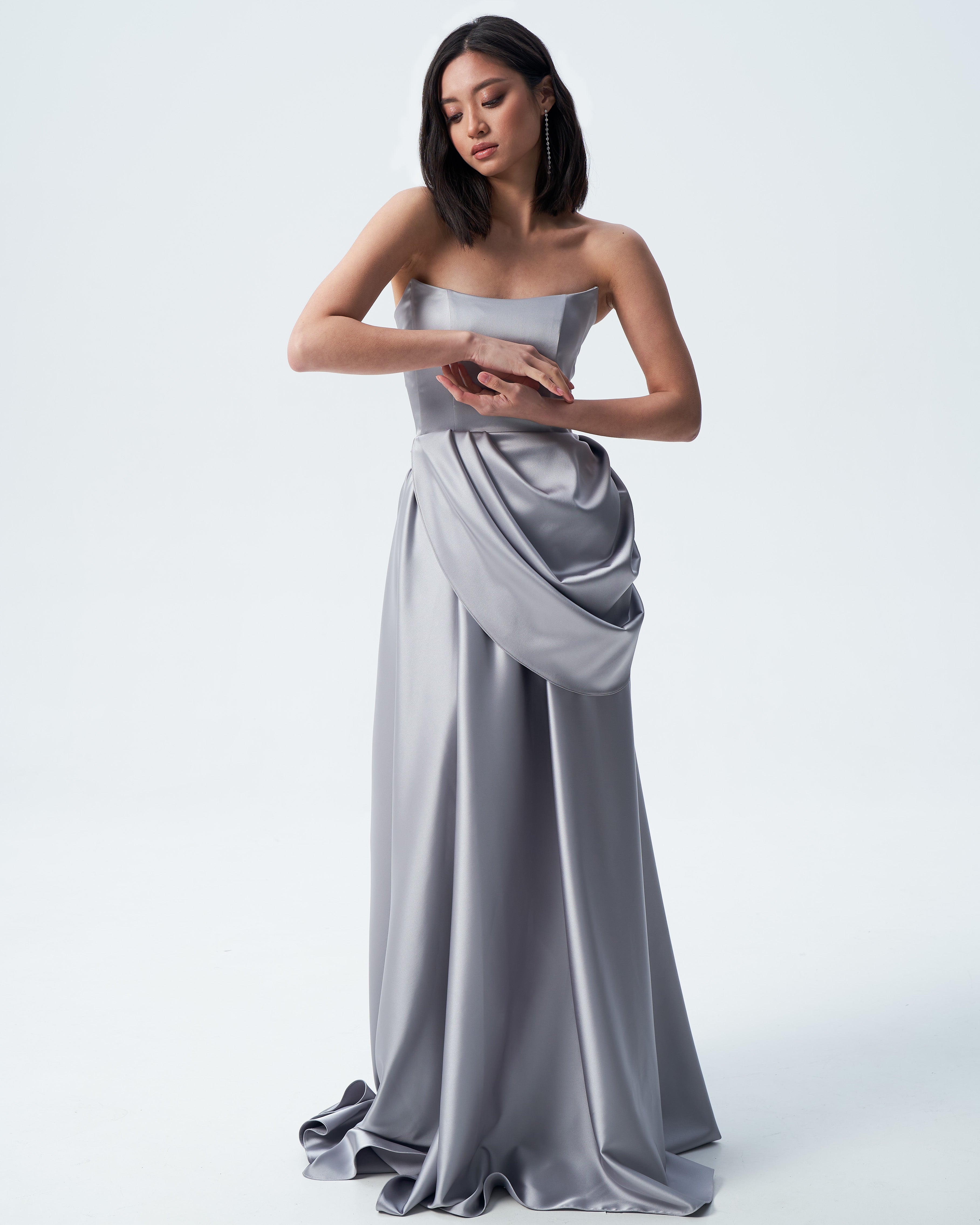 Shop Balykina Anastasia Soft Dress Silver