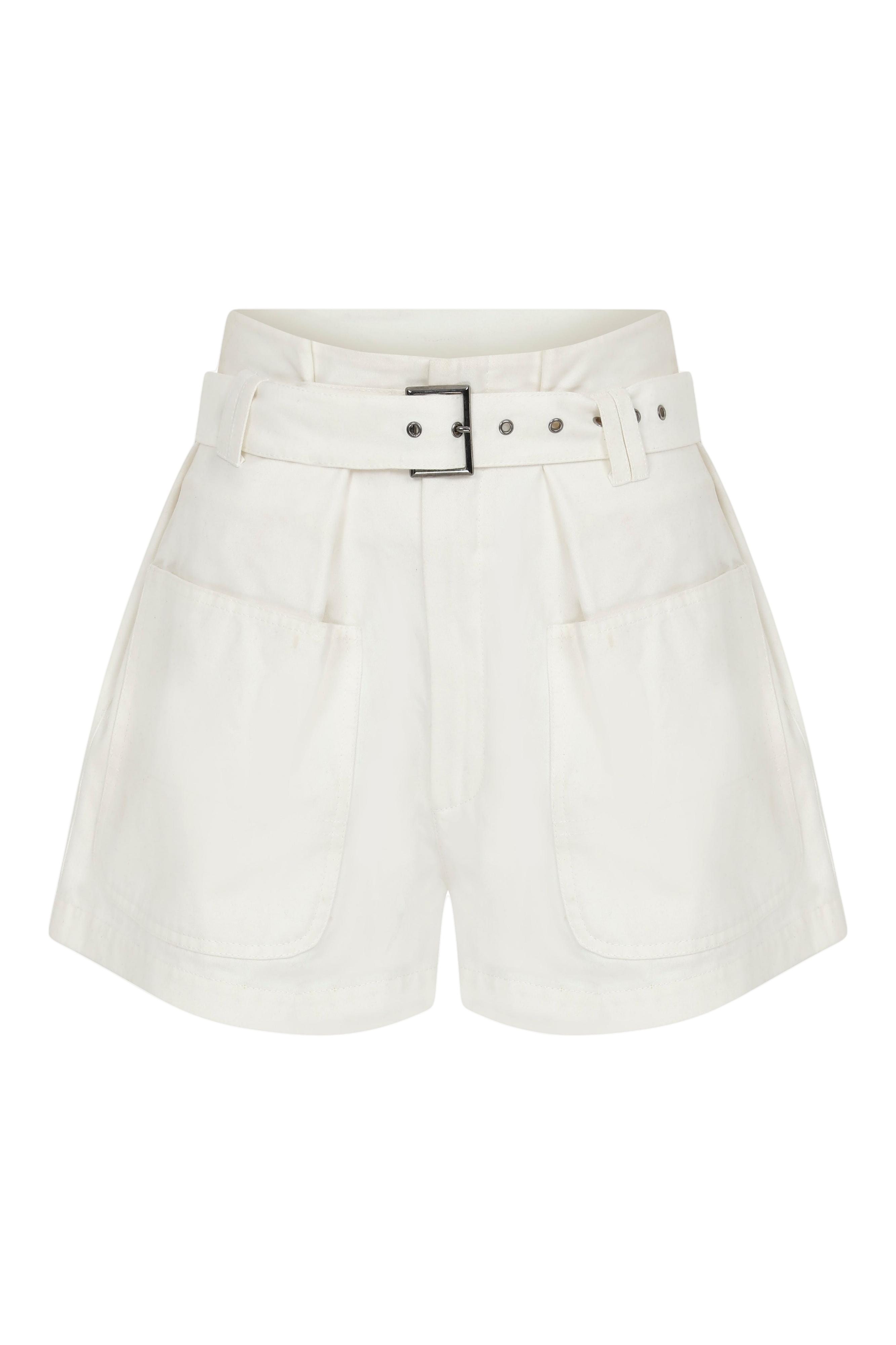 Nazli Ceren Louis White Cotton Shorts
