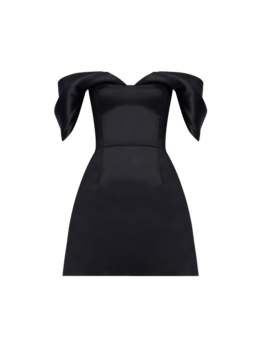 Shop Gigii's Emily Dress In Charcoal