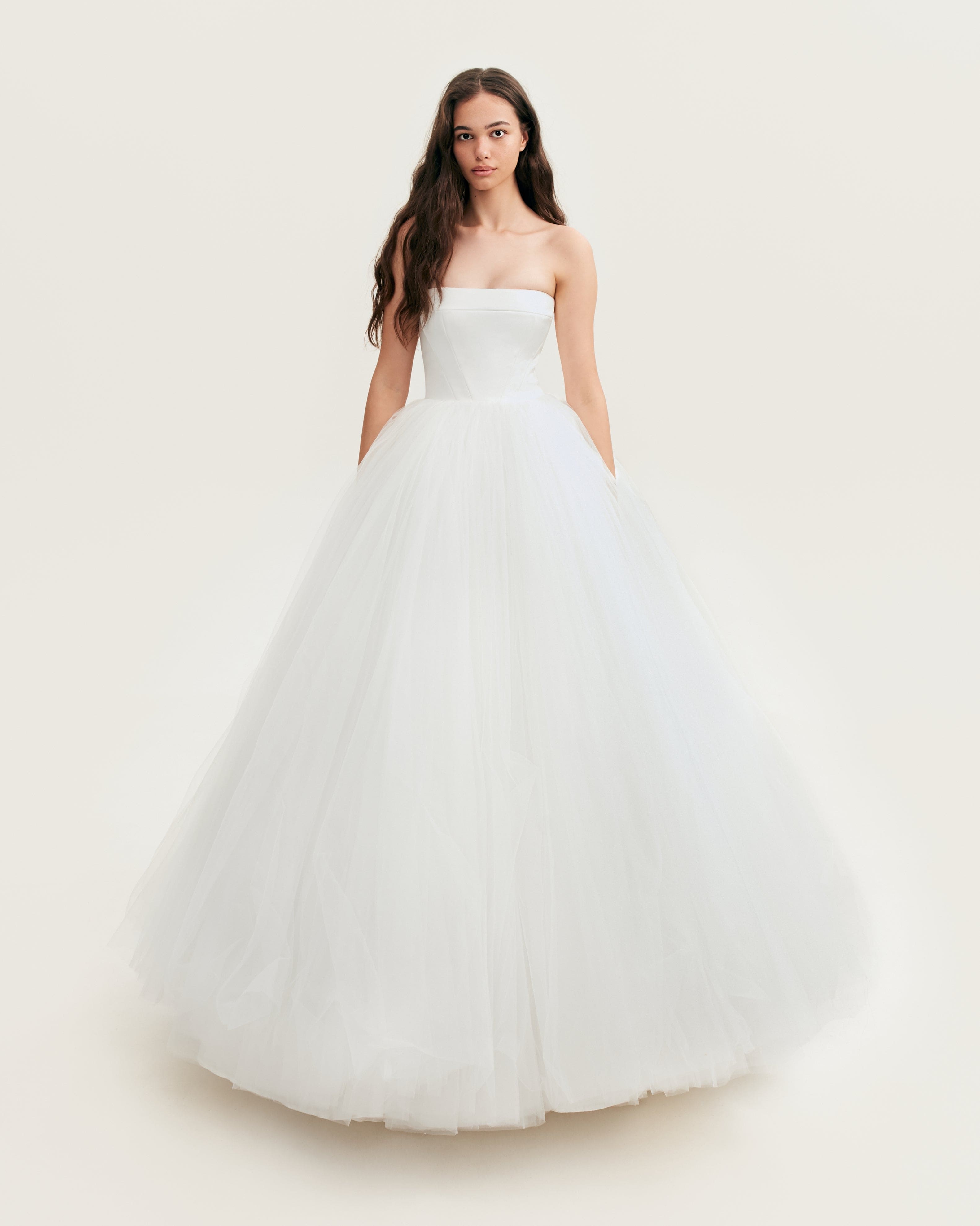 Shop Milla Spectacular Tulle Evening Co In White