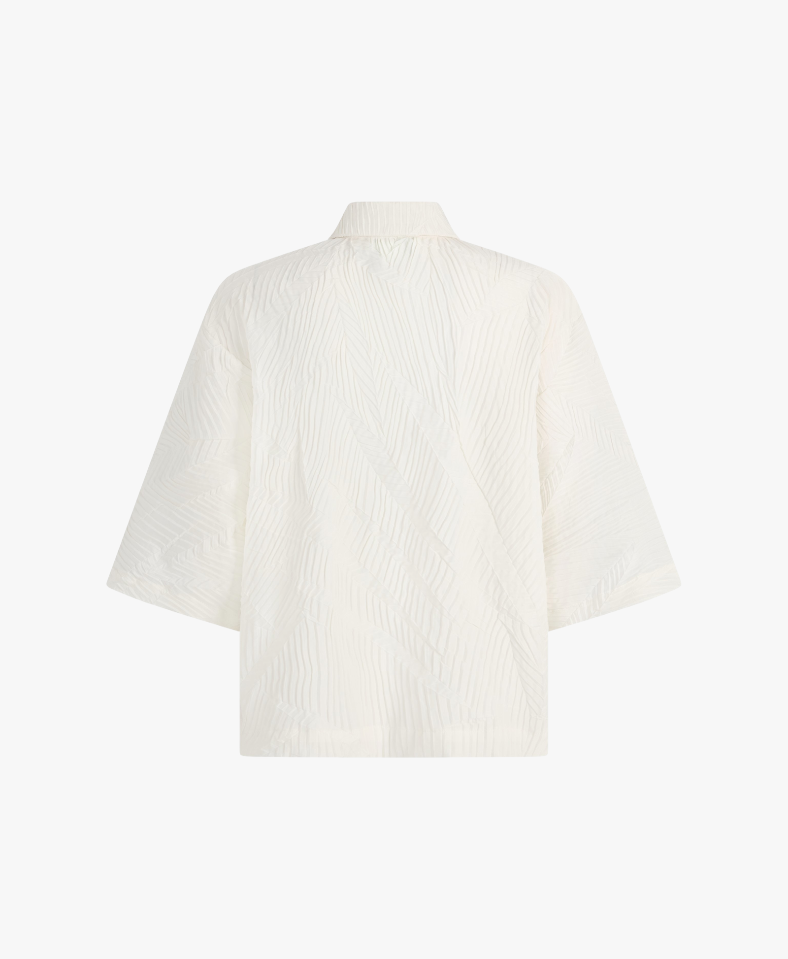 Origami Short-Sleeved Cropped Shirt - Ivory made by CAHAYA STUDIOS