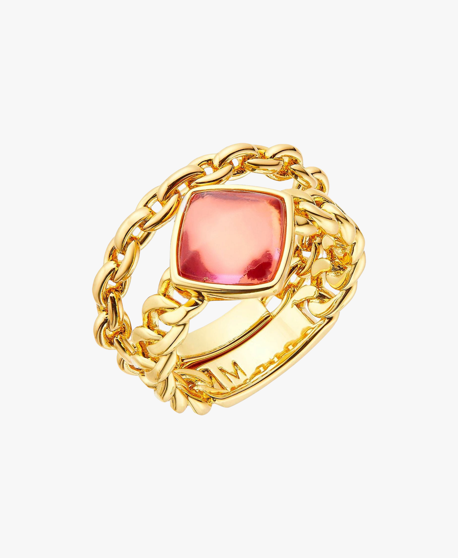 Clara Ring (Pink) in Gold made by Nana Jacqueline