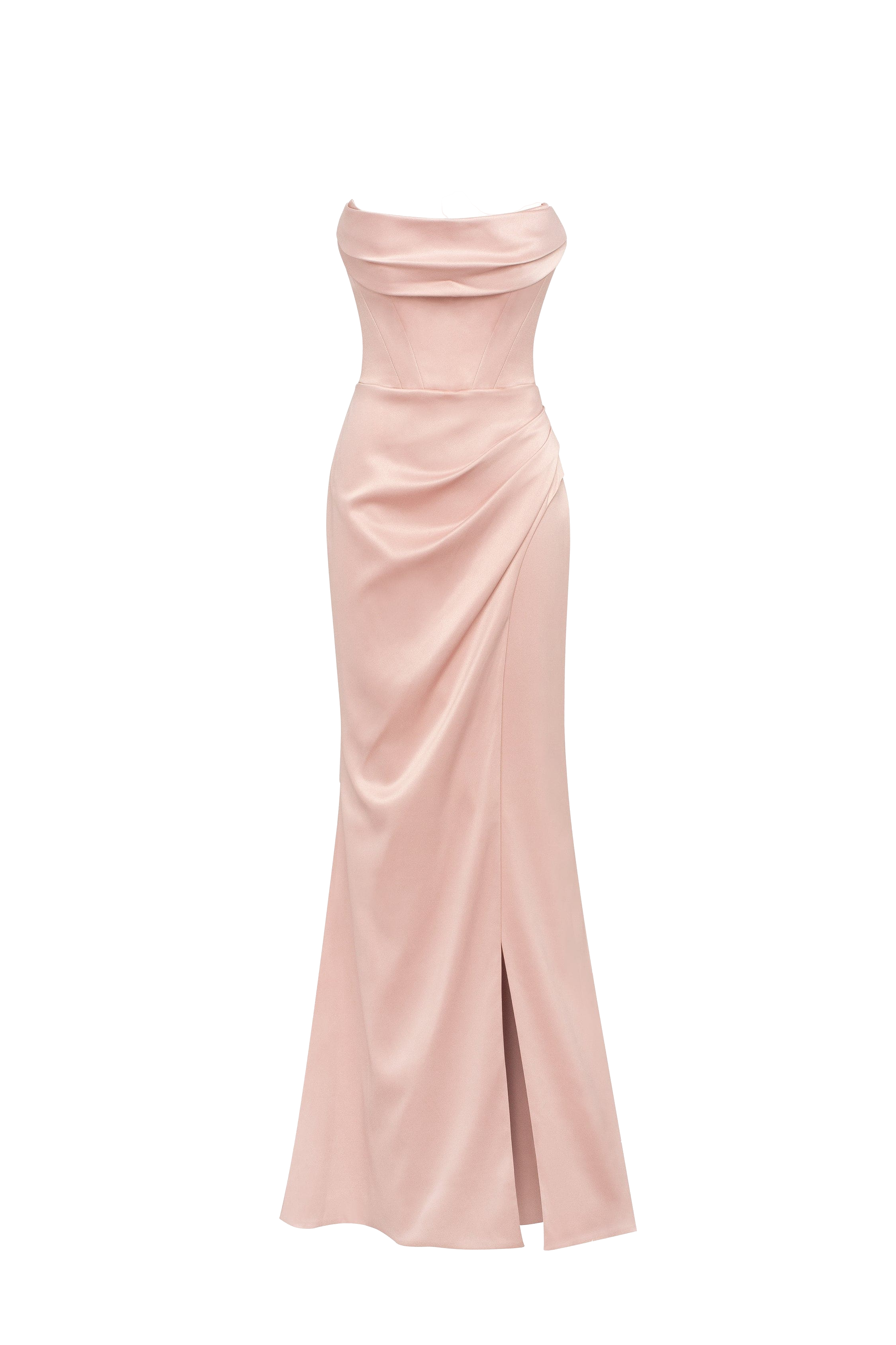 Shop Milla Fancy Satin Misty Rose Maxi Dress, Garden Of Eden In Pink