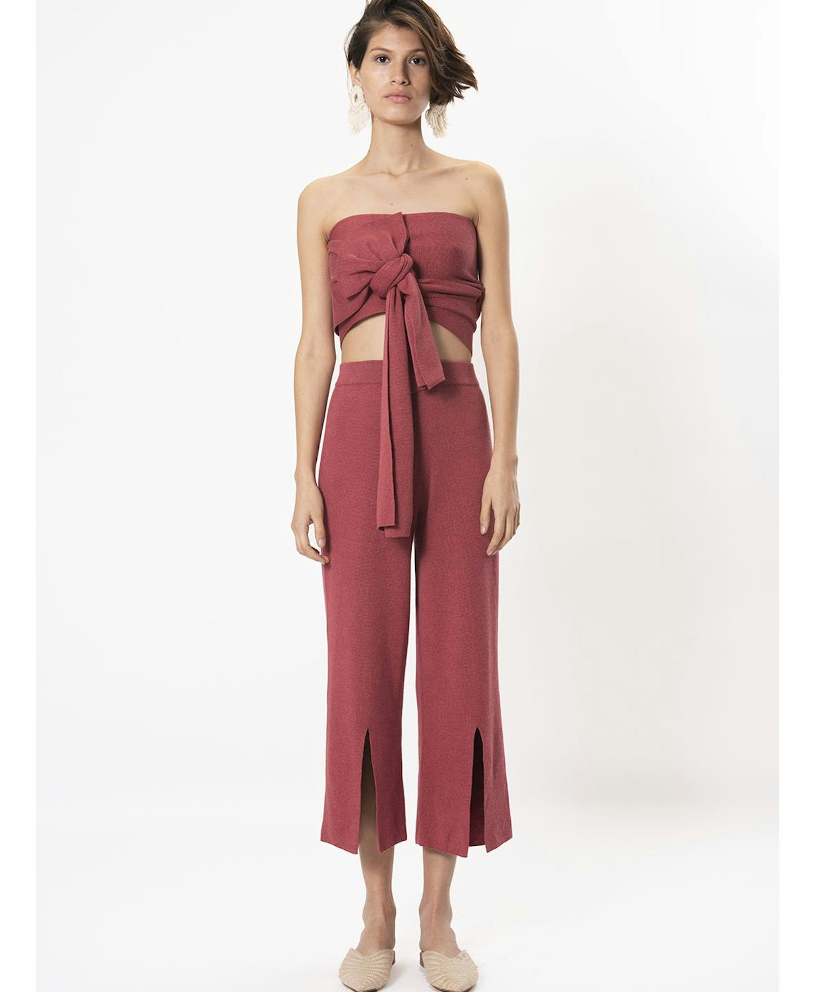 ANTONIA pants in Red made by AYNI