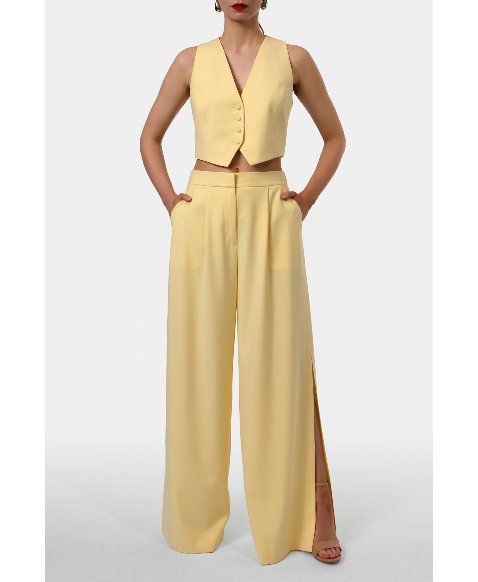 Pants Omena Butter Yellow made by HALEWSKI