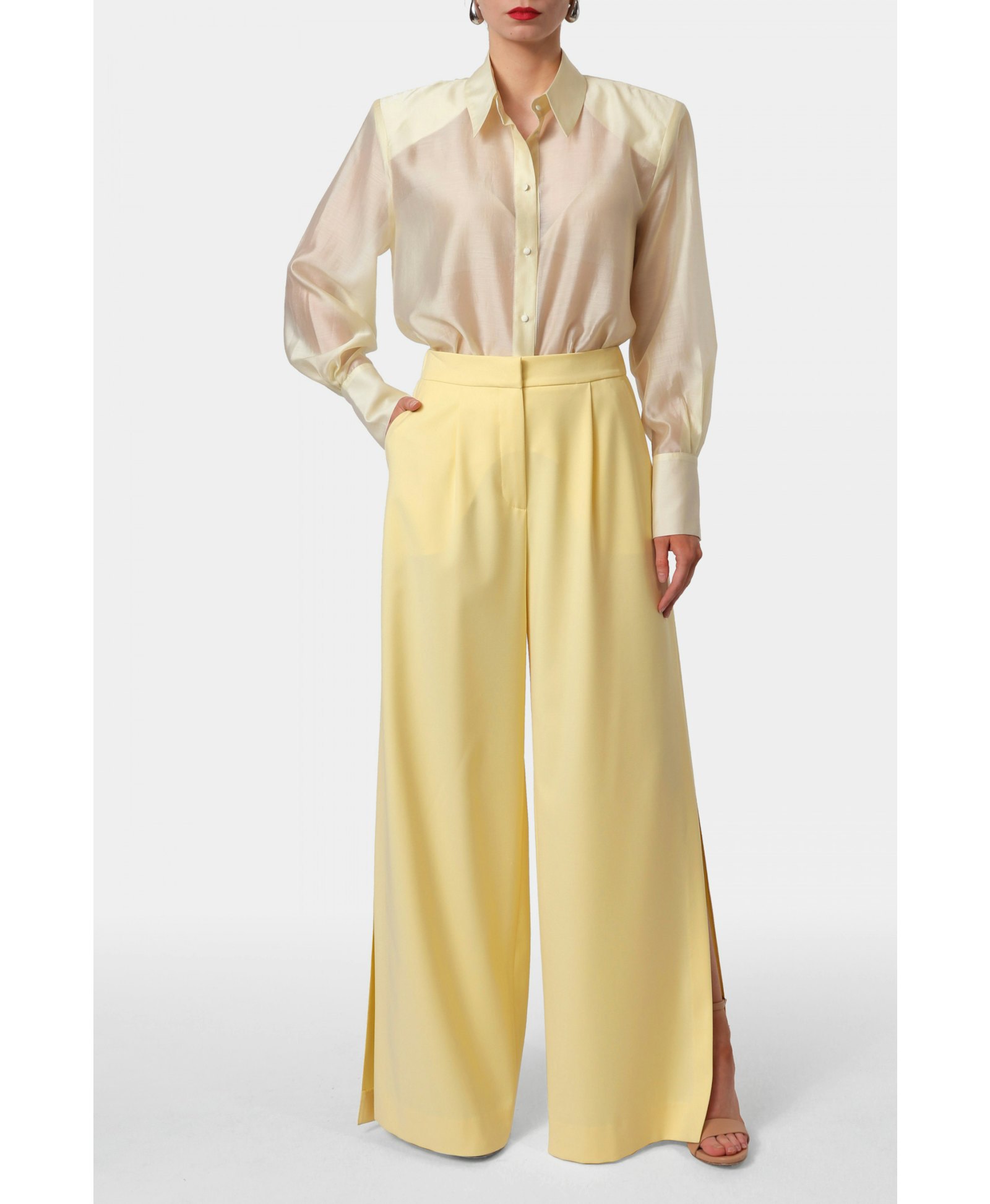 Pants Omena Butter Yellow made by HALEWSKI