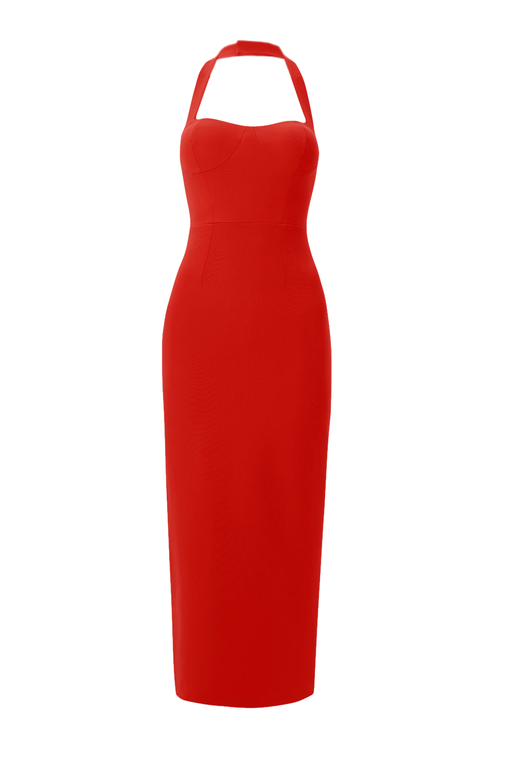 Shop Lora Istanbul Zoa Red Bustier Midi Dress