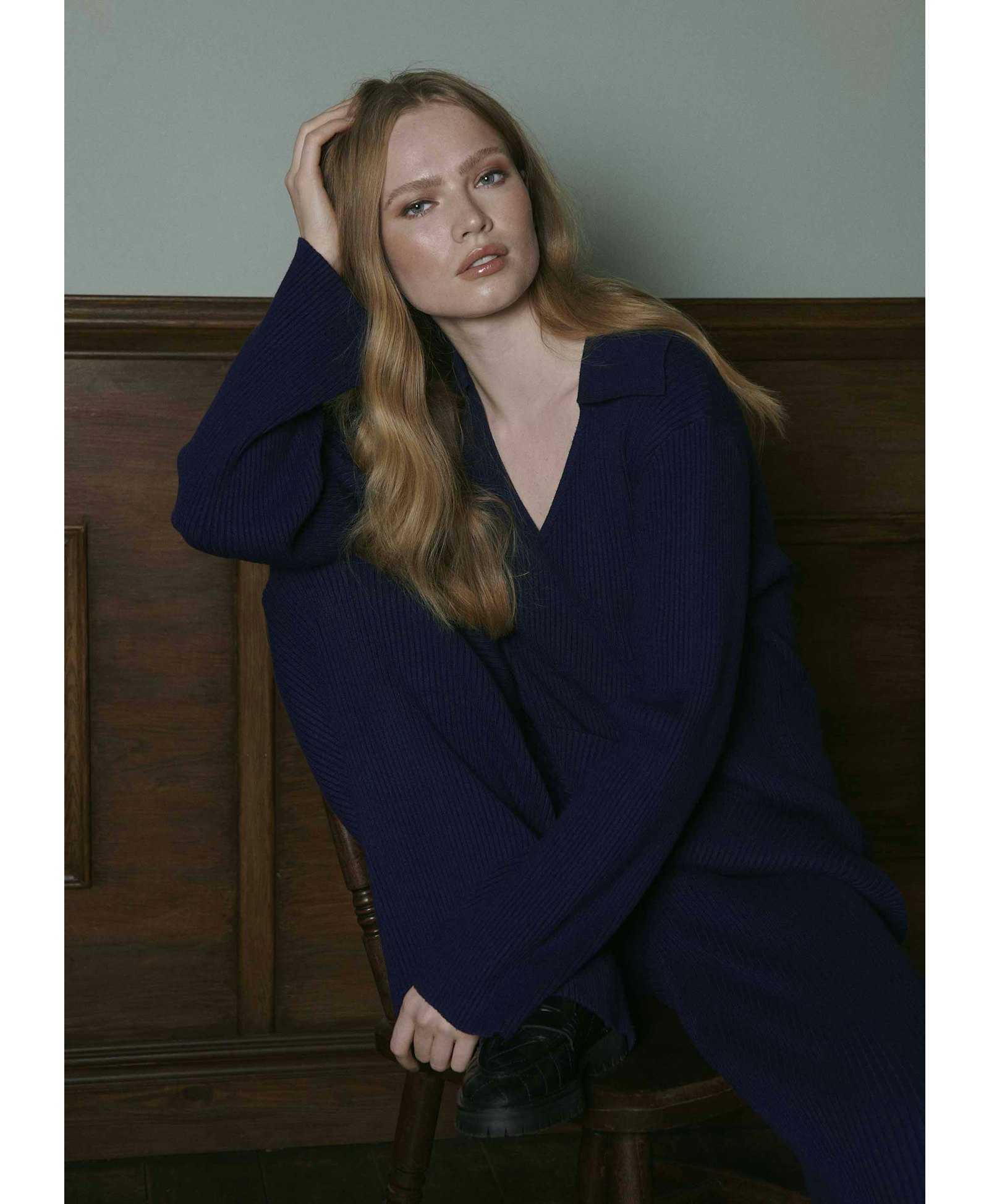 Aniko Sweater in Blue made by AÉRYNE