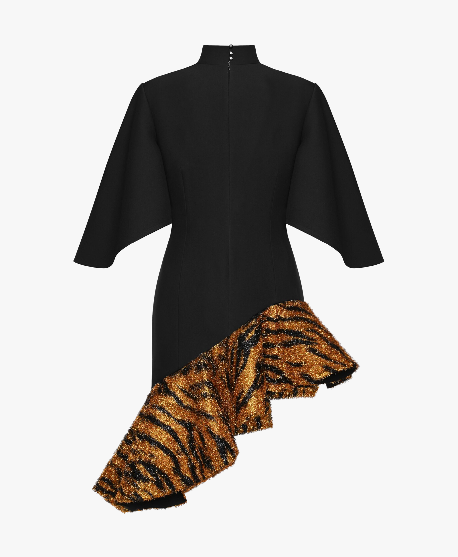 Metallic trim mini dress made by Maria Kokhia