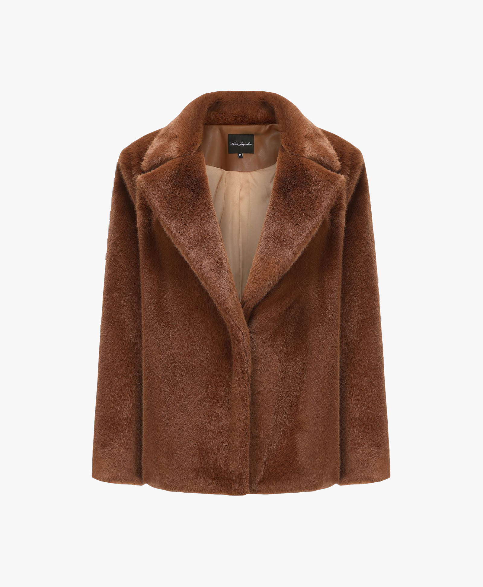 Phoebe Fur Jacket (Brown) in Brown made by Nana Jacqueline