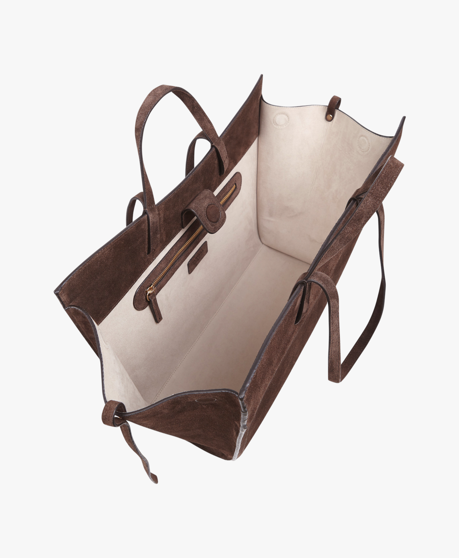 Shopping Bag Chocolat Suede made by Saonara