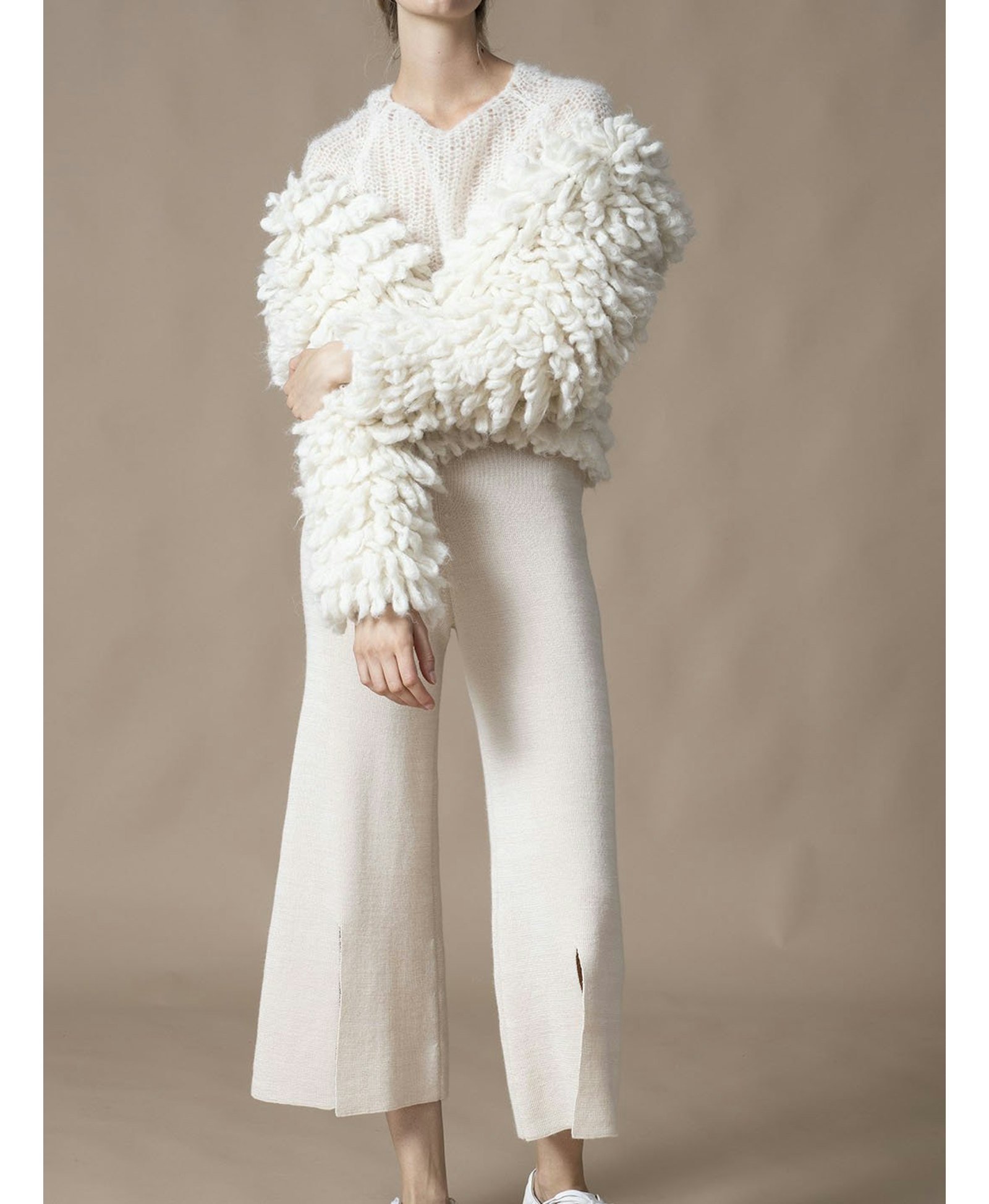 FABIANA cardigan in White made by AYNI