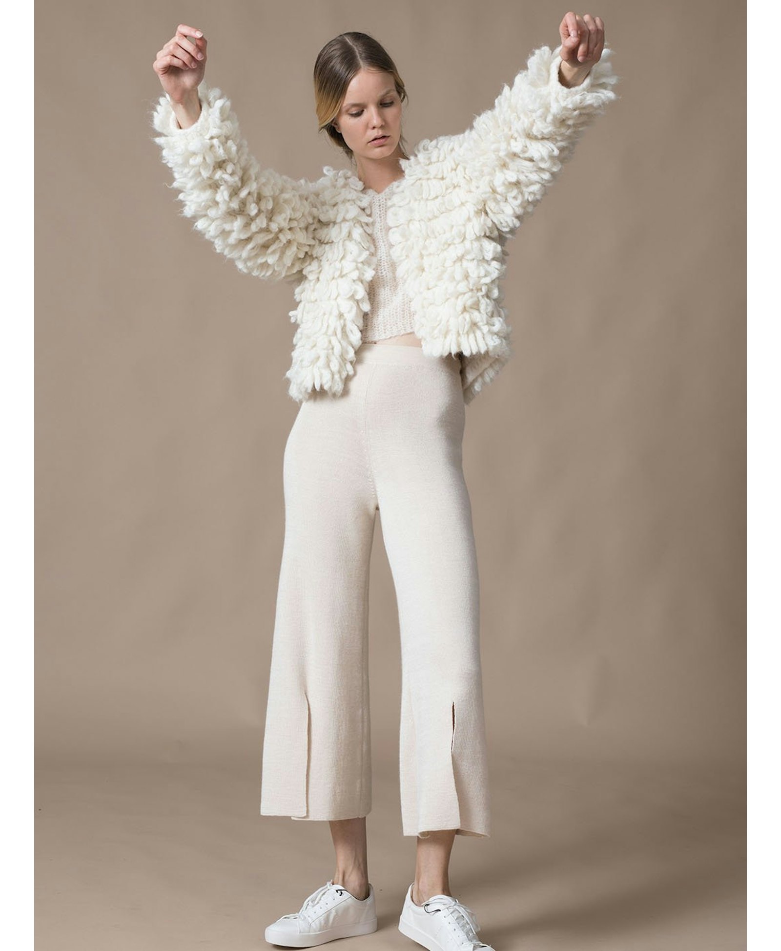 FABIANA cardigan in White made by AYNI