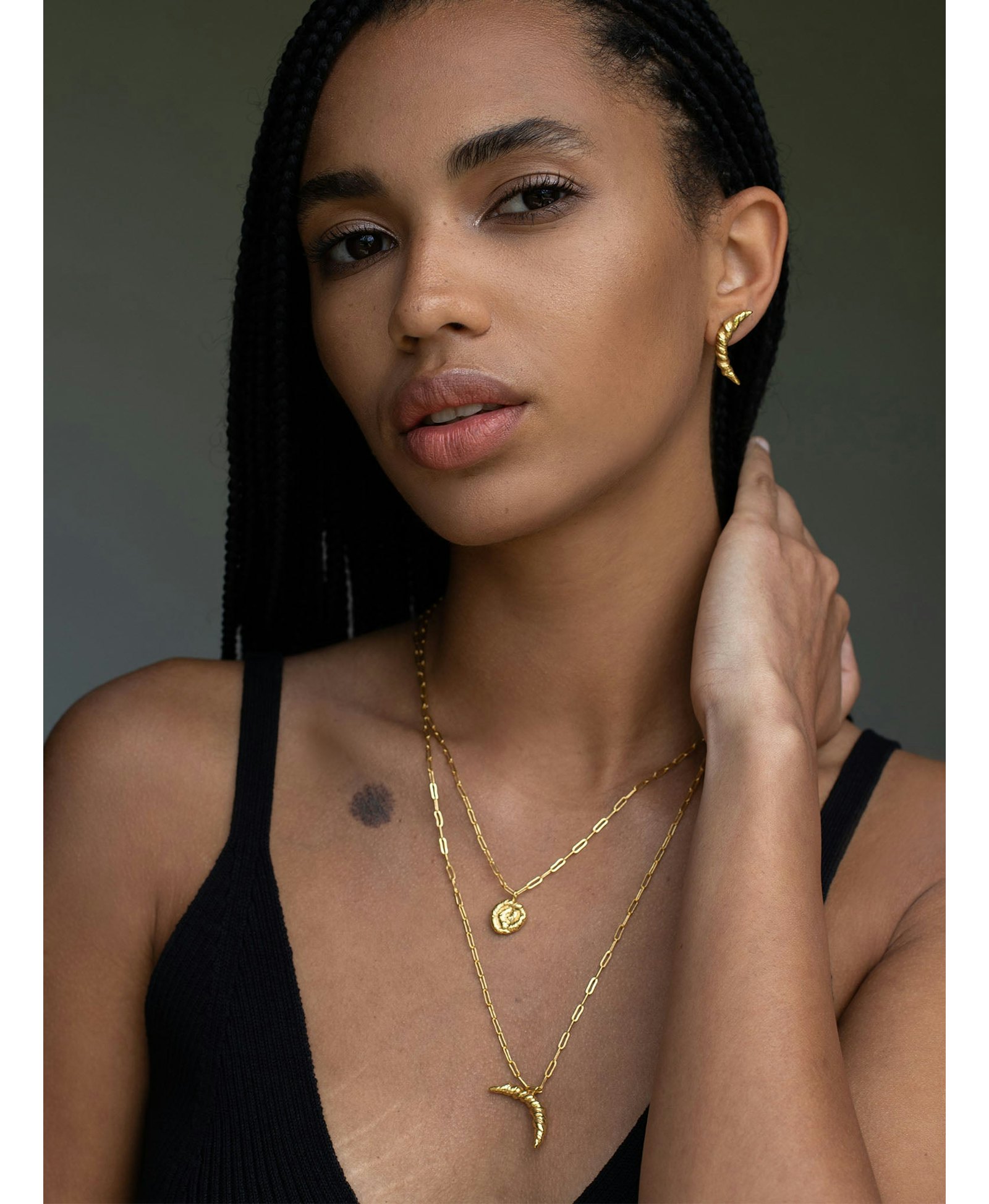 Nautilus Pendant Necklace Gold in Gold made by Eva Remenyi