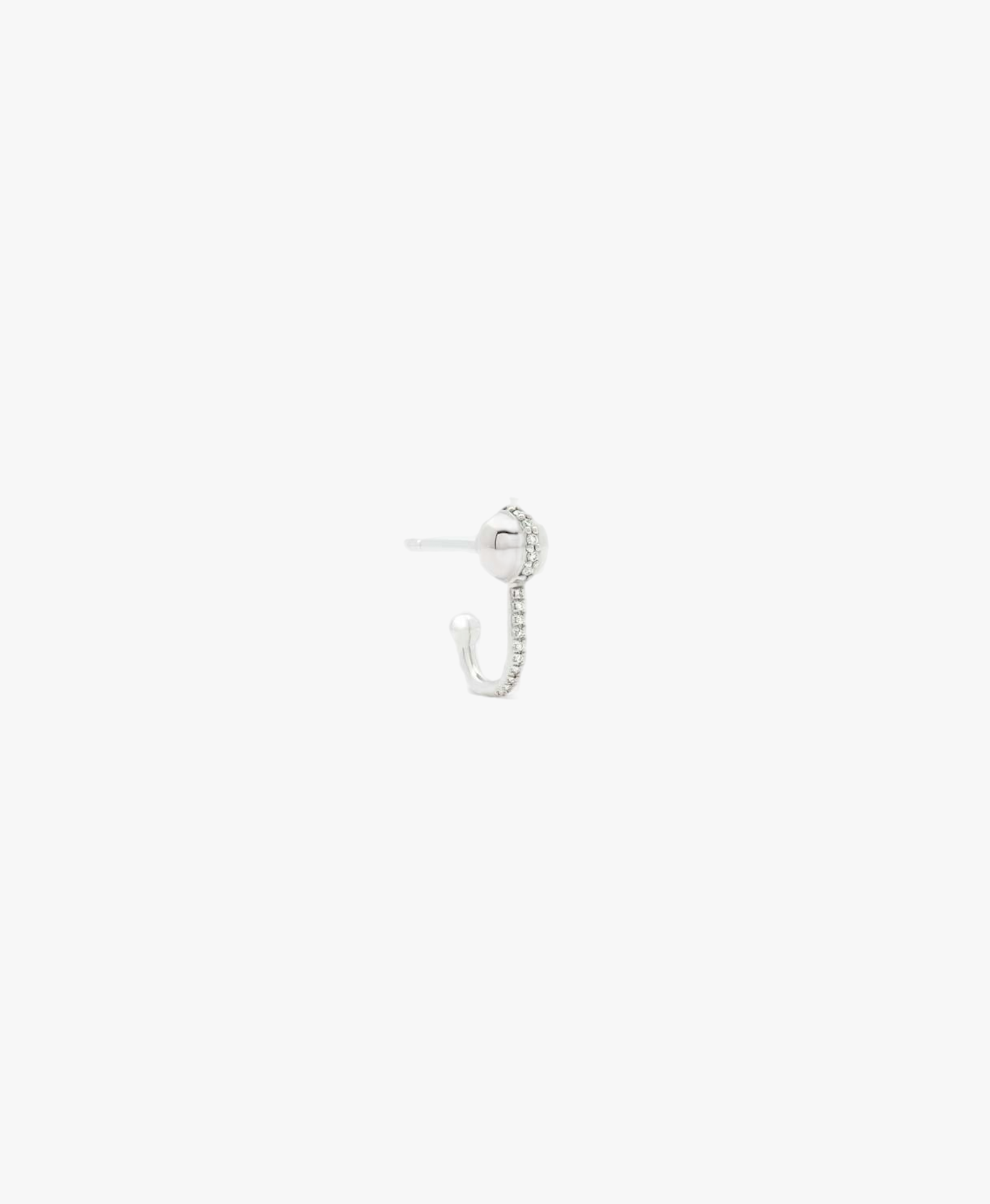 SID STUD - WHITE DIAMONDS & WHITE GOLD made by ENNUI