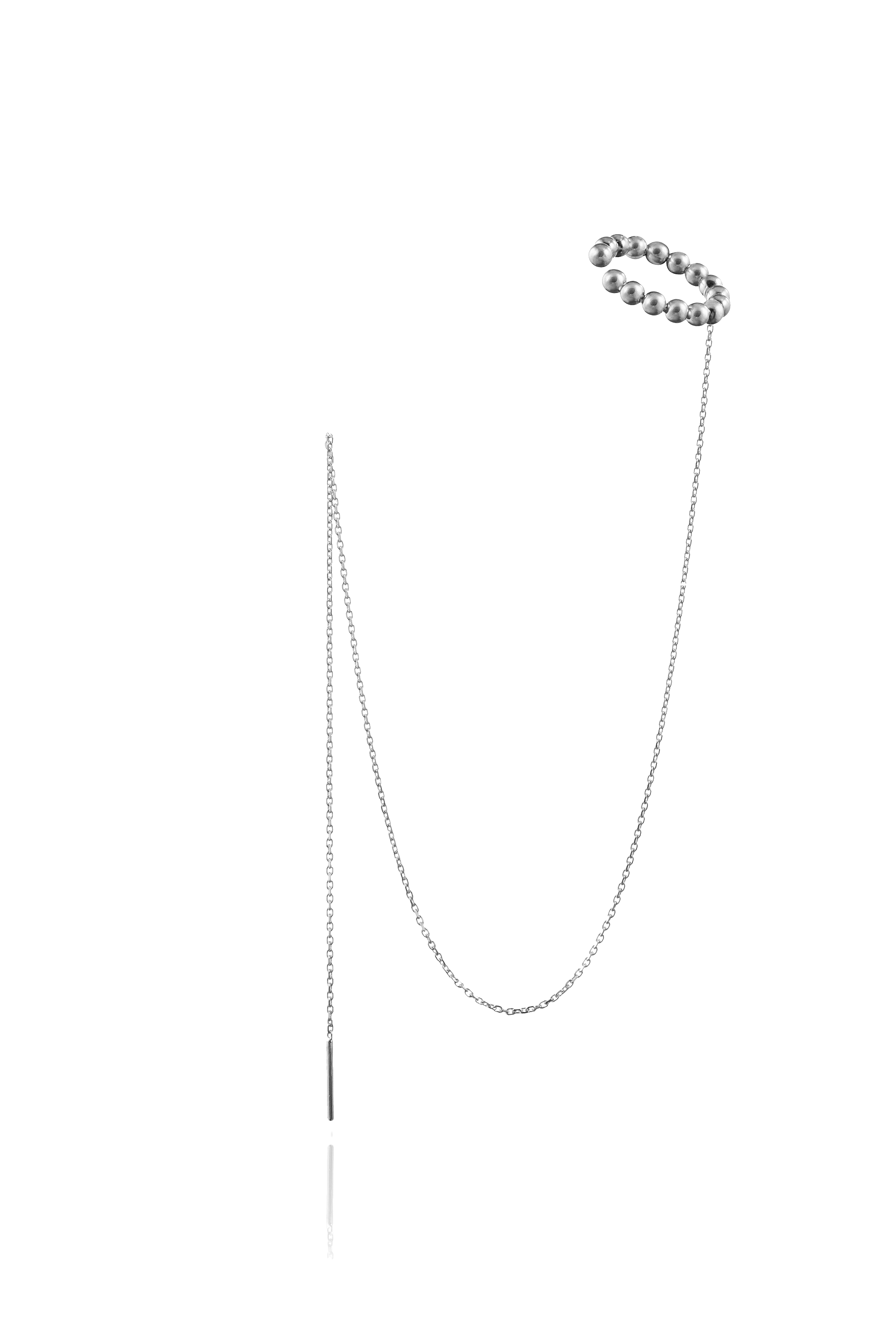 Shop Orxata Jewelry Asymmetric Earrings Berano In Silver