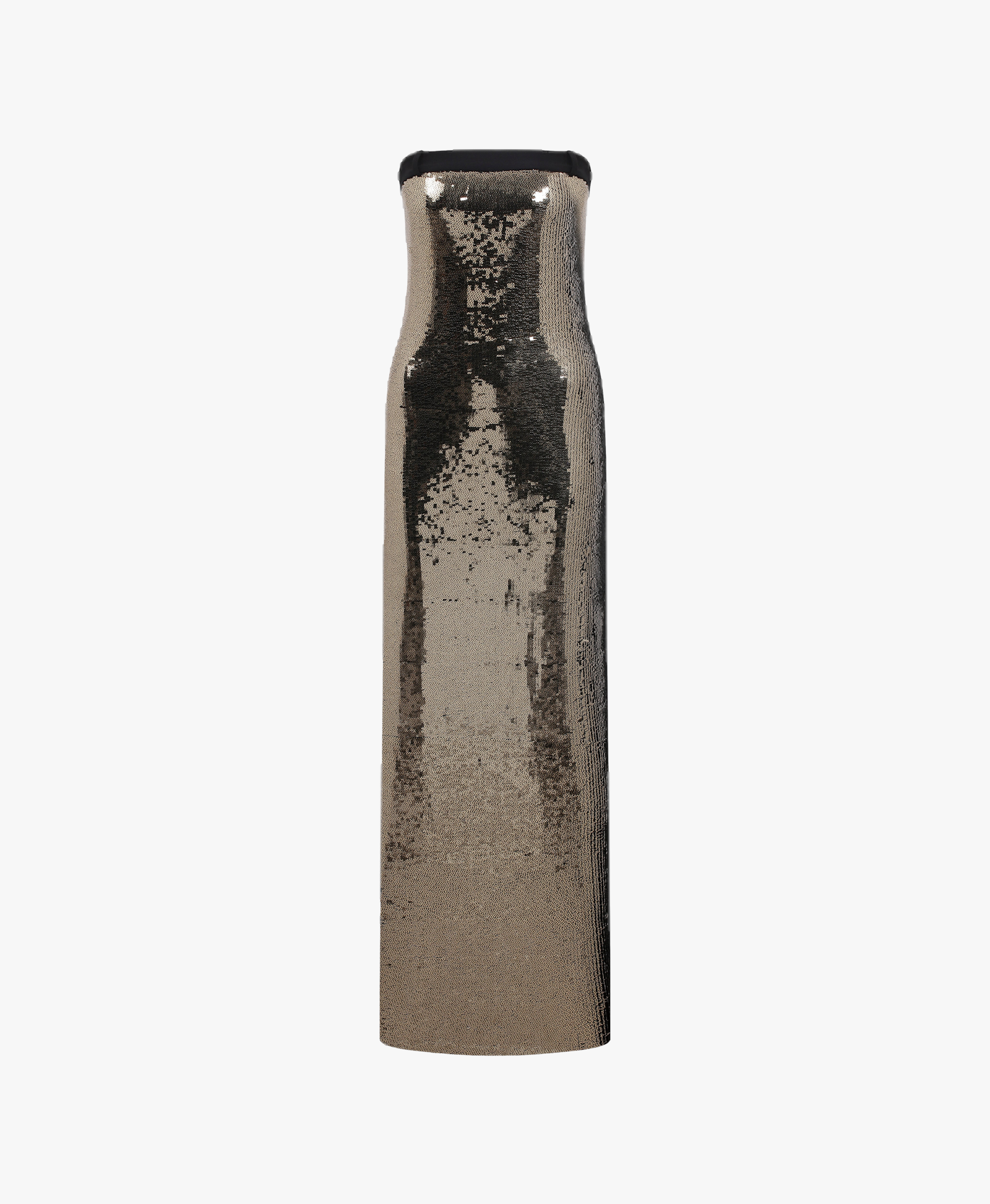 Gloria - Strapless Sequin Midi Dress in Gold made by ILA