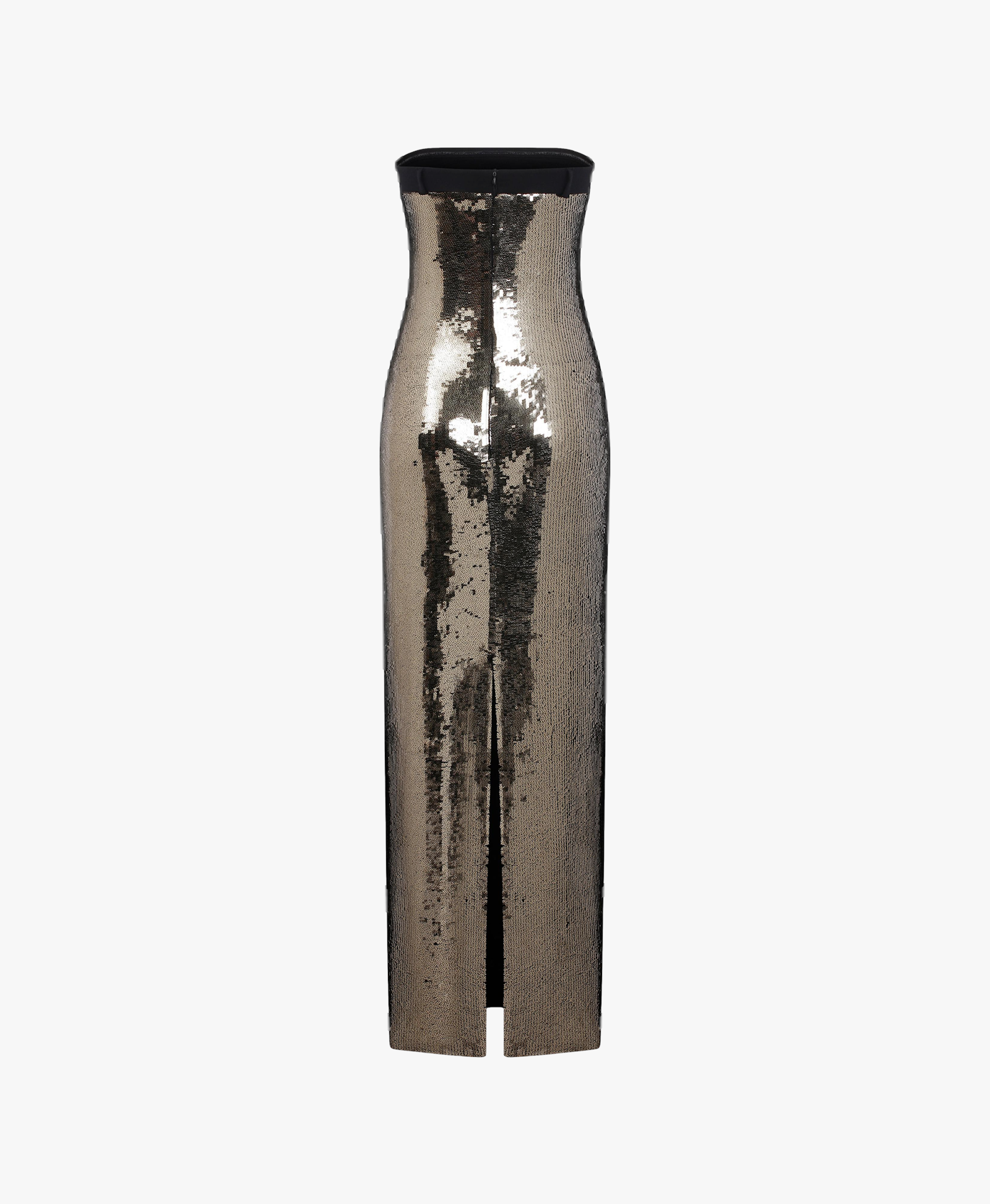 Gloria - Strapless Sequin Midi Dress in Gold made by ILA