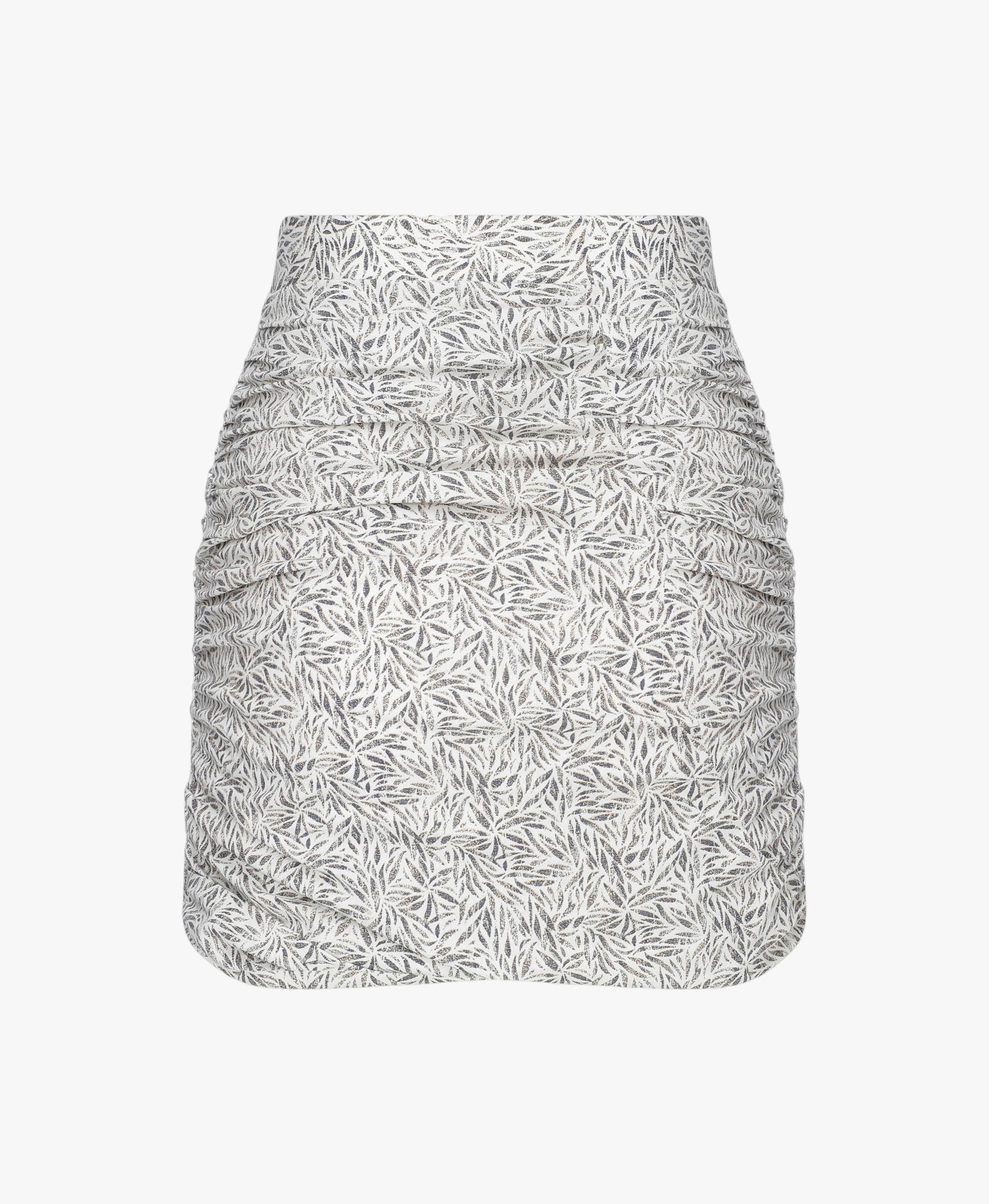 Jace Ruched Skirt White Printed made by Nazli Ceren