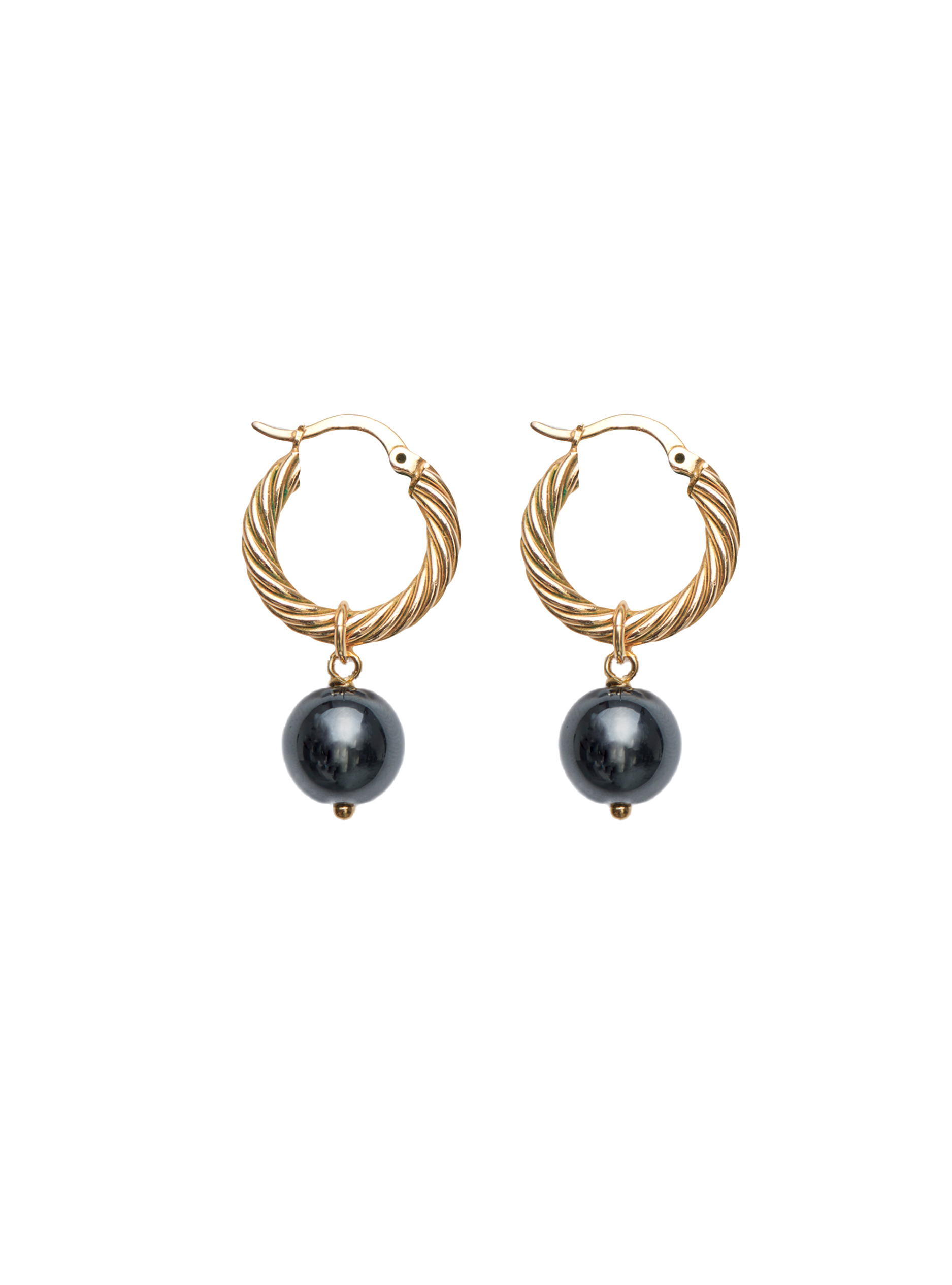 Révi Carla Black | Pearl Earrings In Gold