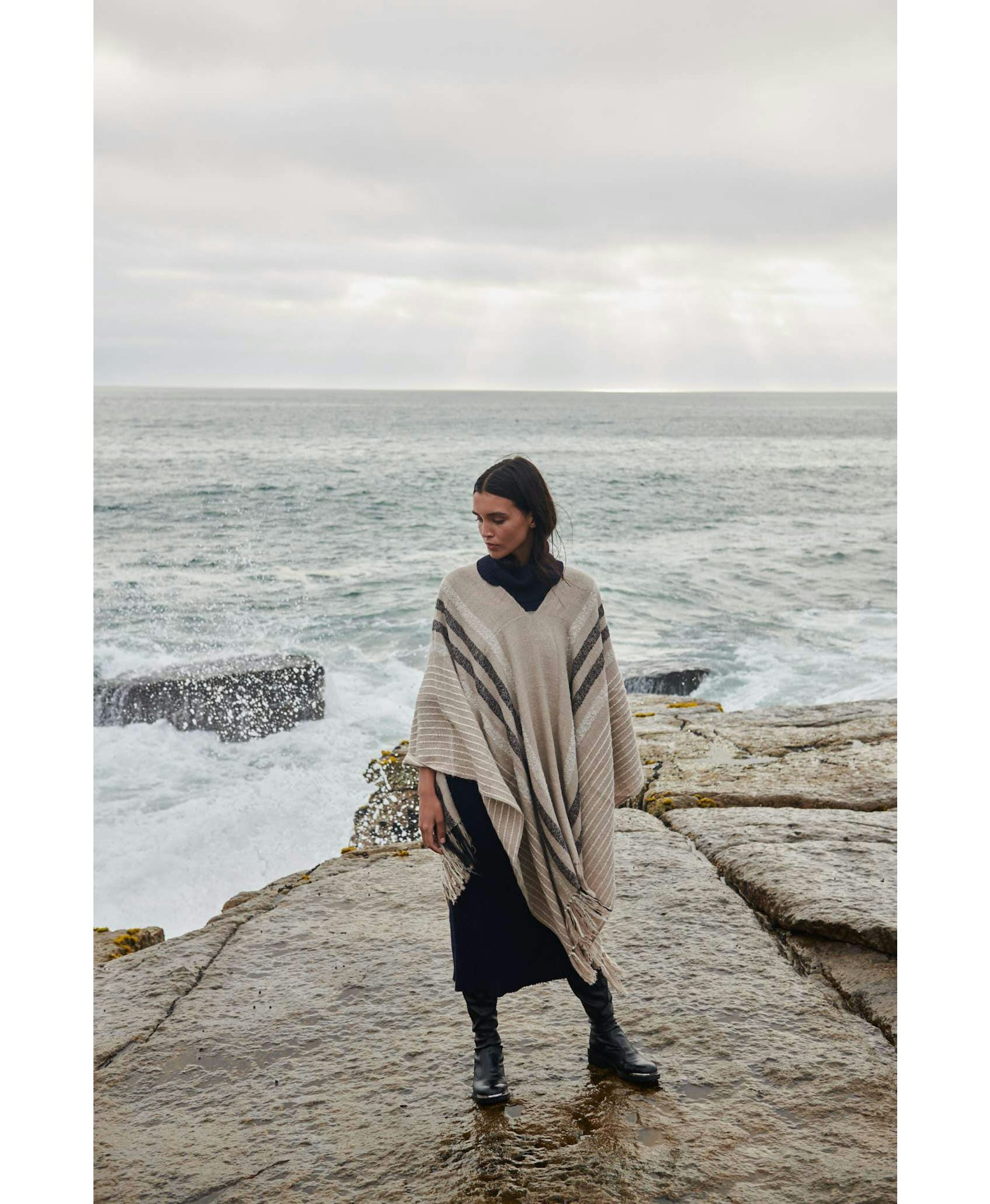 REMOS cape in Beige made by AYNI