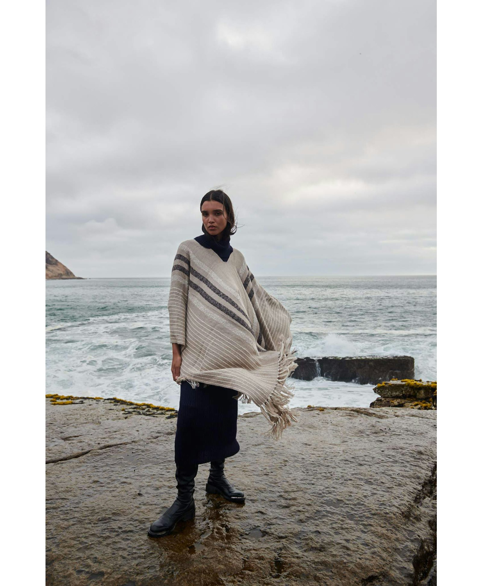 REMOS cape in Beige made by AYNI