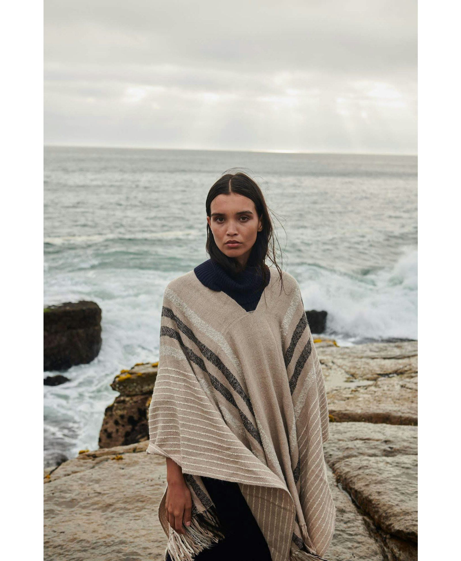 REMOS cape in Beige made by AYNI