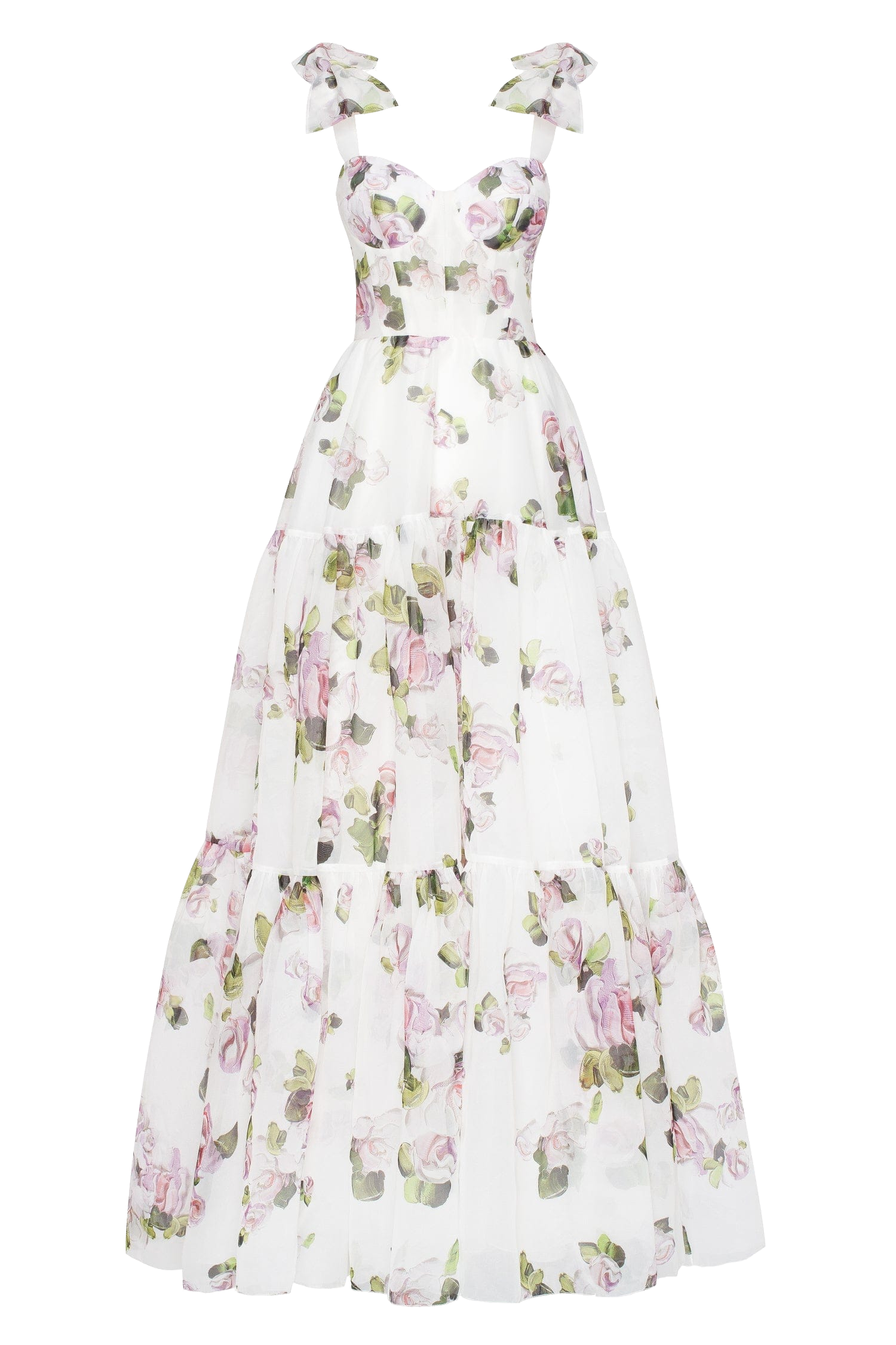 Shop Milla Apple Blossom Tender Floral Maxi Tie In White