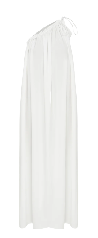 Nazli Ceren Chrissy One Shoulder Dress In White