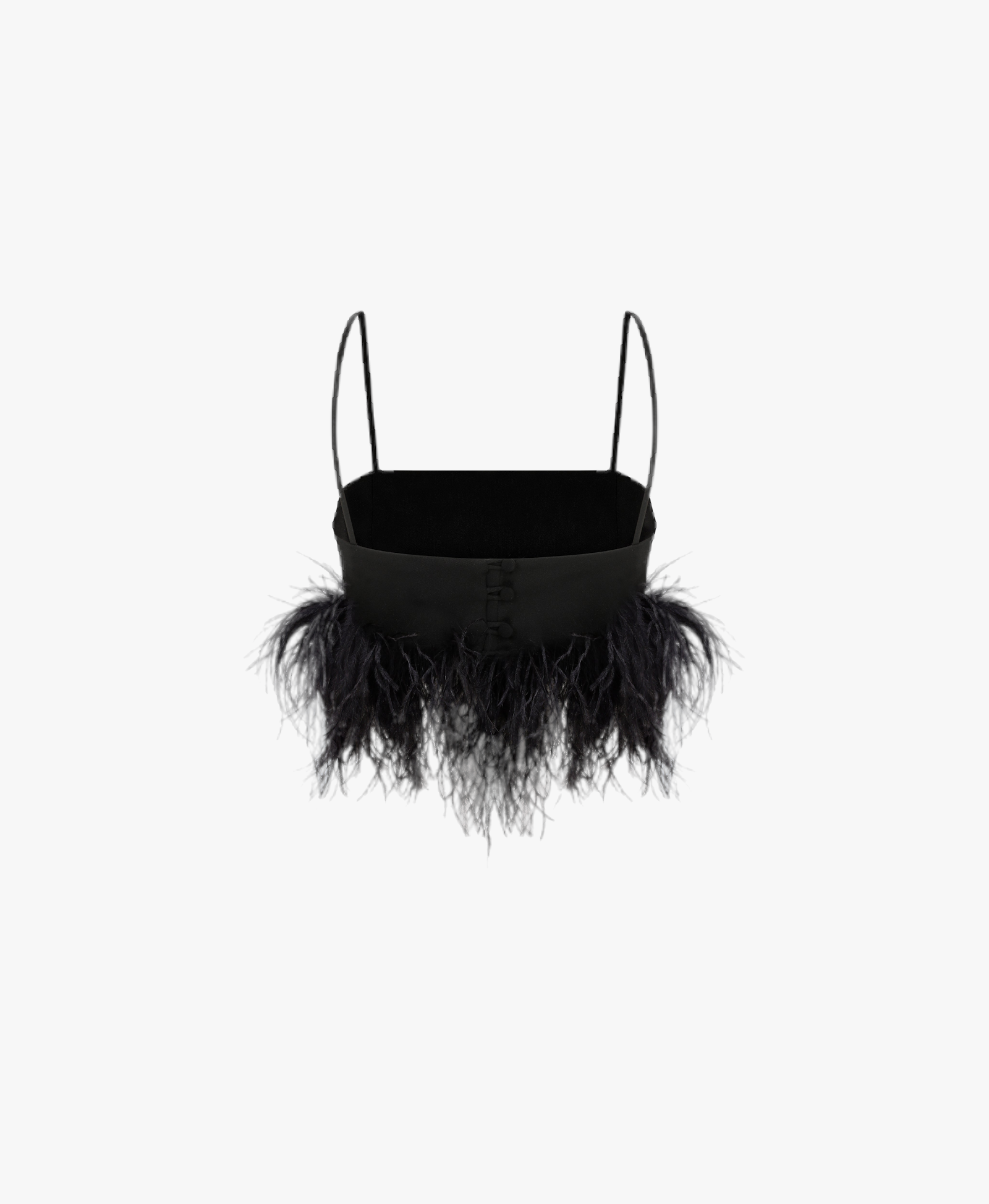 Till - Feather Trimmed Crop Top made by ILA