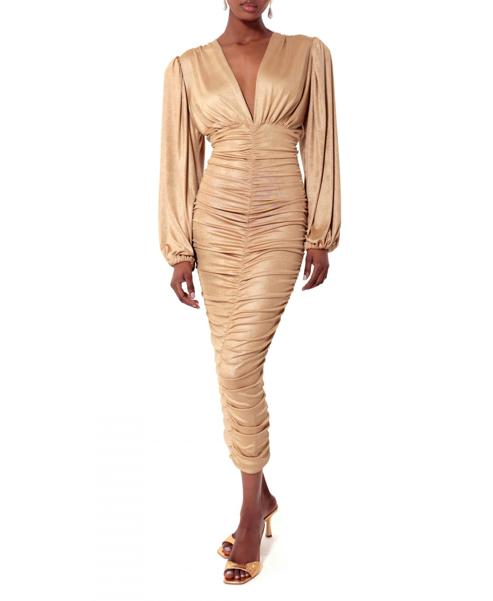 Dress Gloria Gold made by HALEWSKI