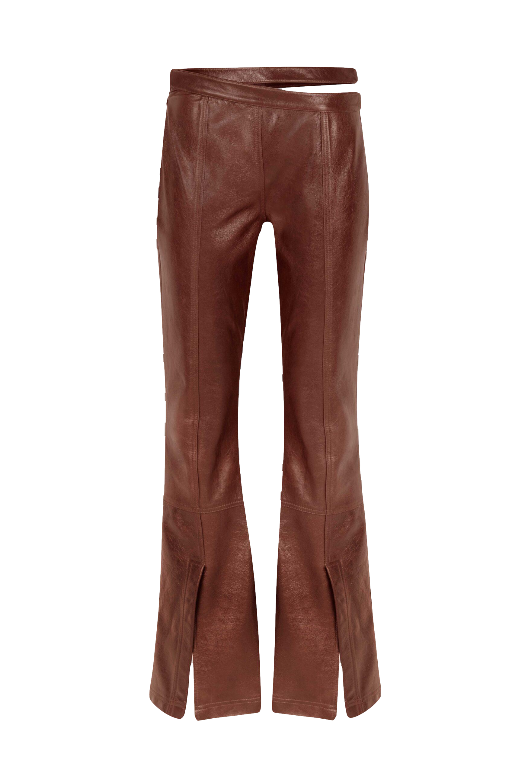 F.ilkk Brown Leather Pants