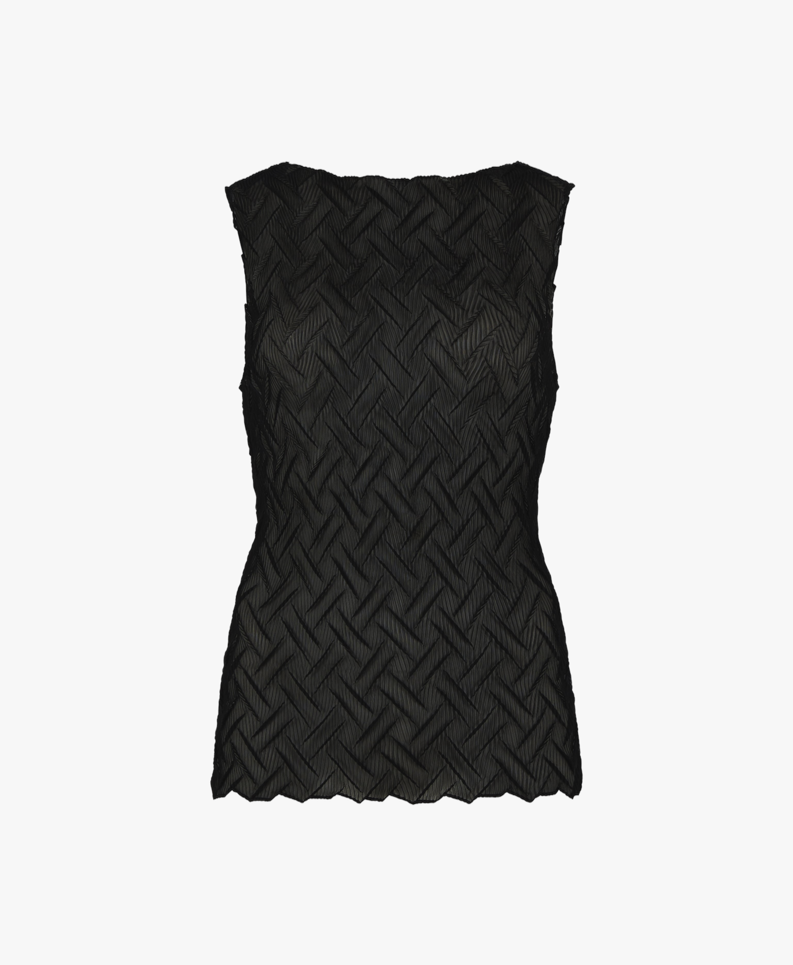 Hand Pleated Basket Sheer Top made by CAHAYA STUDIOS