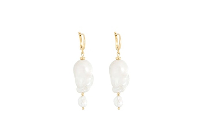 Alesya Orlova Baroque Pearl Earrings Chandelier In White