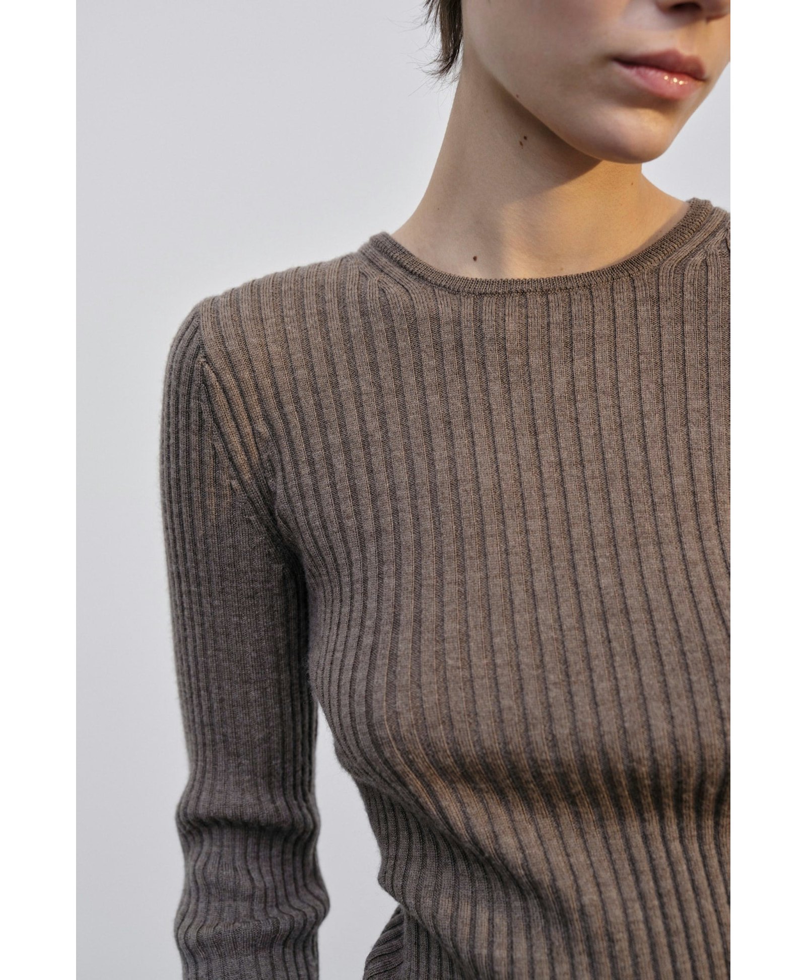 Camb Blouse Merino Wool - Earth made by HERSKIND