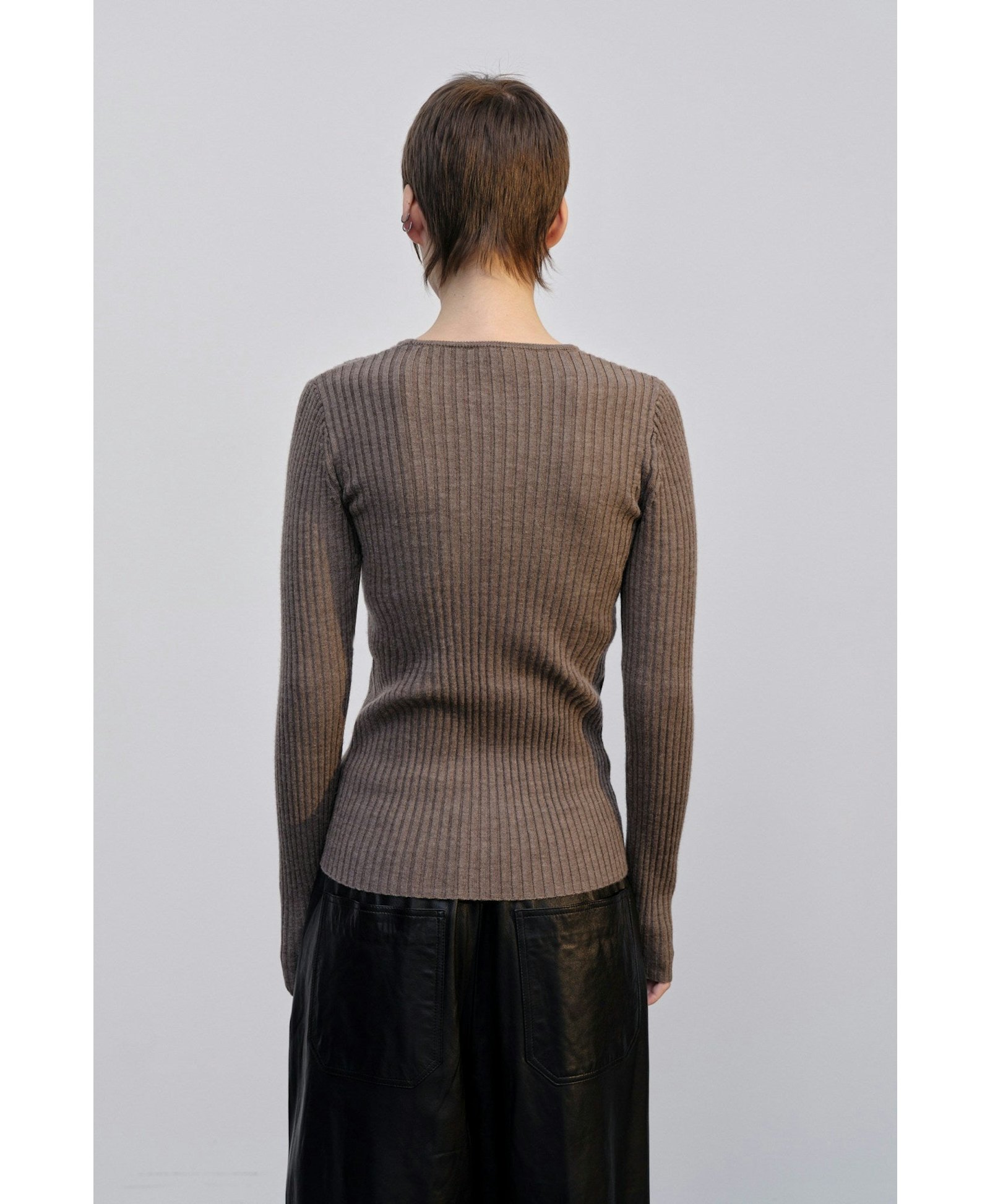 Camb Blouse Merino Wool - Earth made by HERSKIND