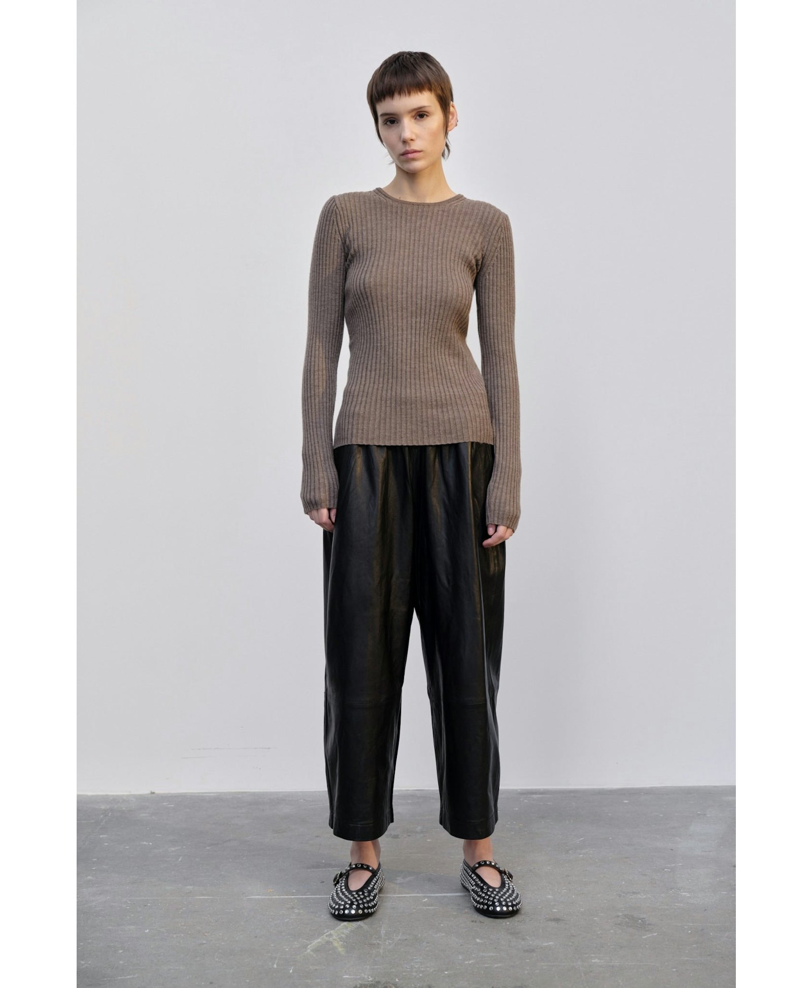 Camb Blouse Merino Wool - Earth made by HERSKIND