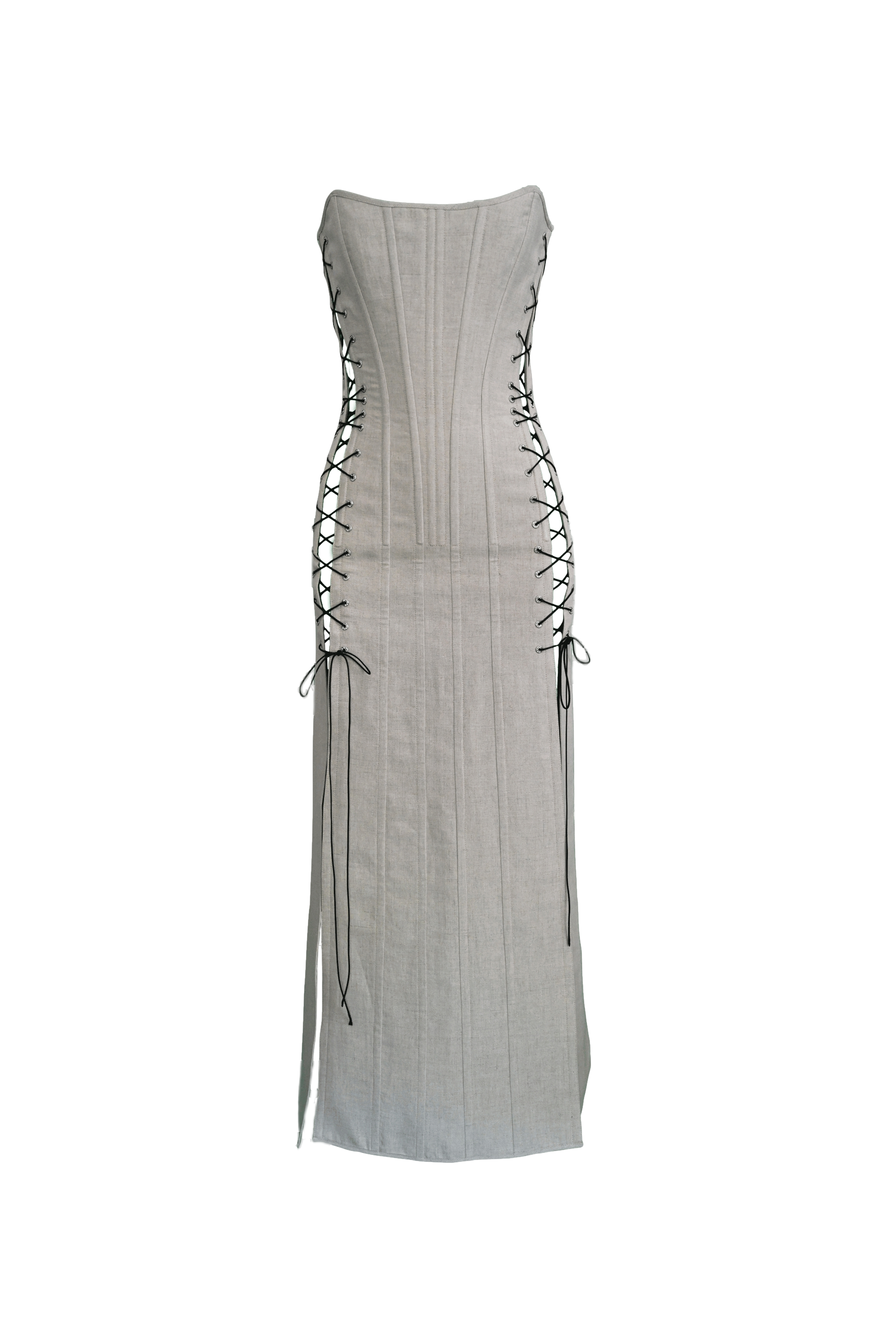Alice Pons Milano Victorian Dress In Beige