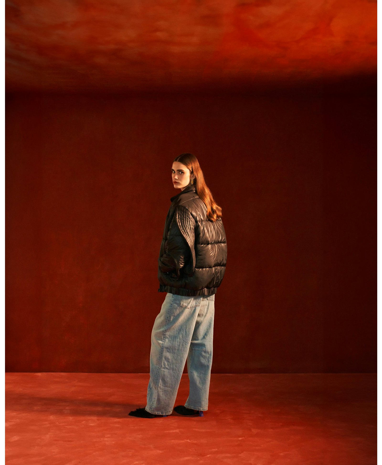 Black Puffer Jacket made by Szabo Sihag